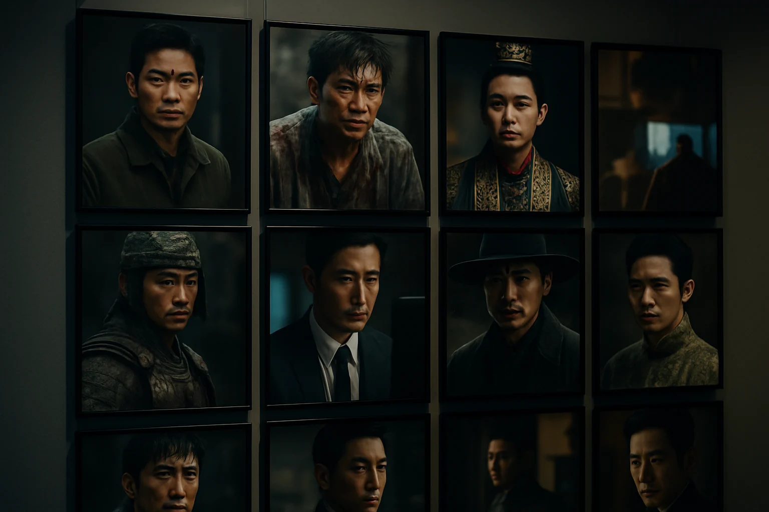 吳慷仁在不同影視平台的作品海報展示