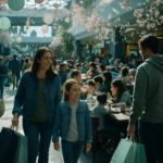 春假清明连休期间全国各地商圈人流涌动的热闹场景