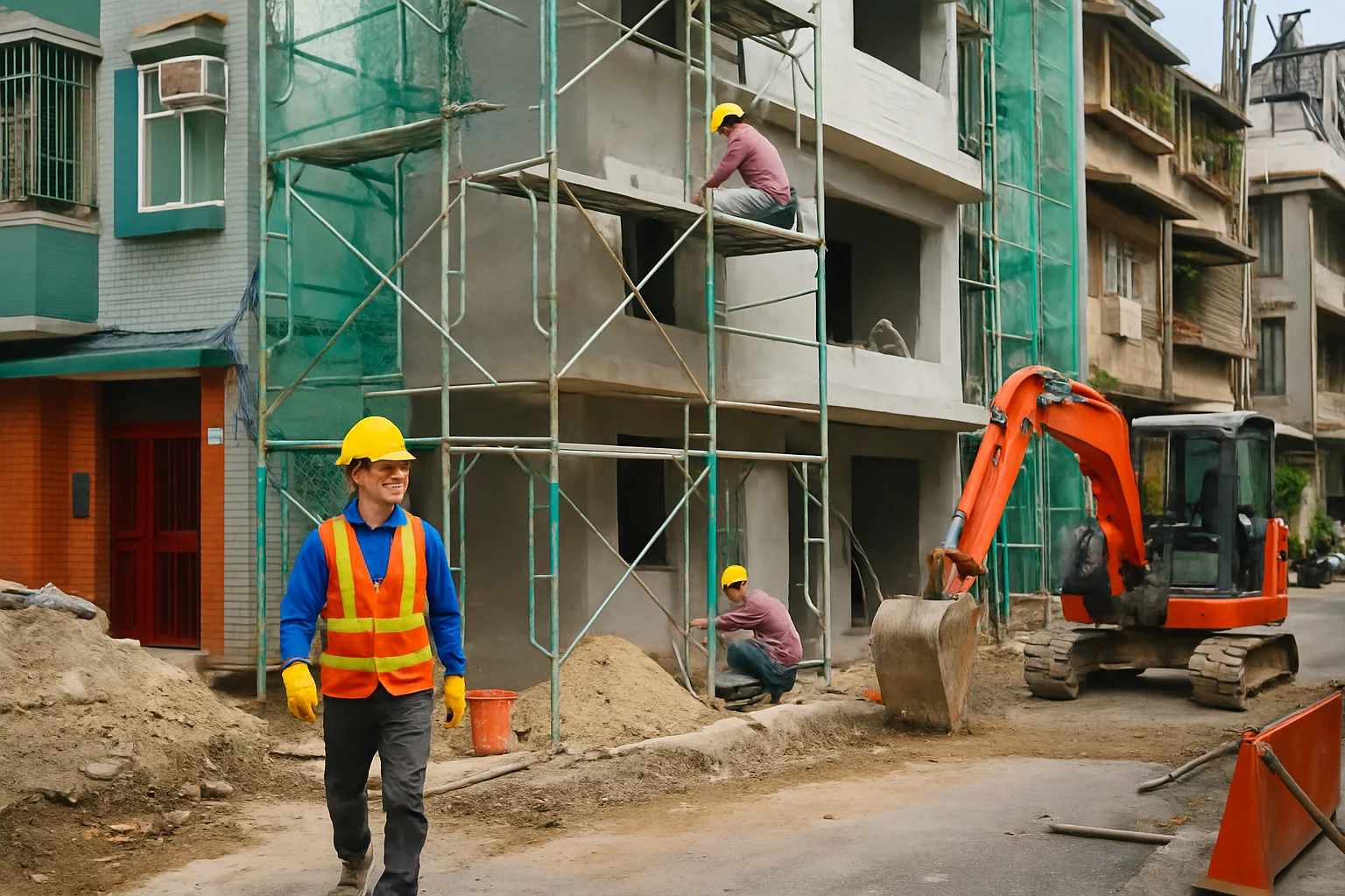 興富發建設台中文心愛悅住宅建案工地外觀,