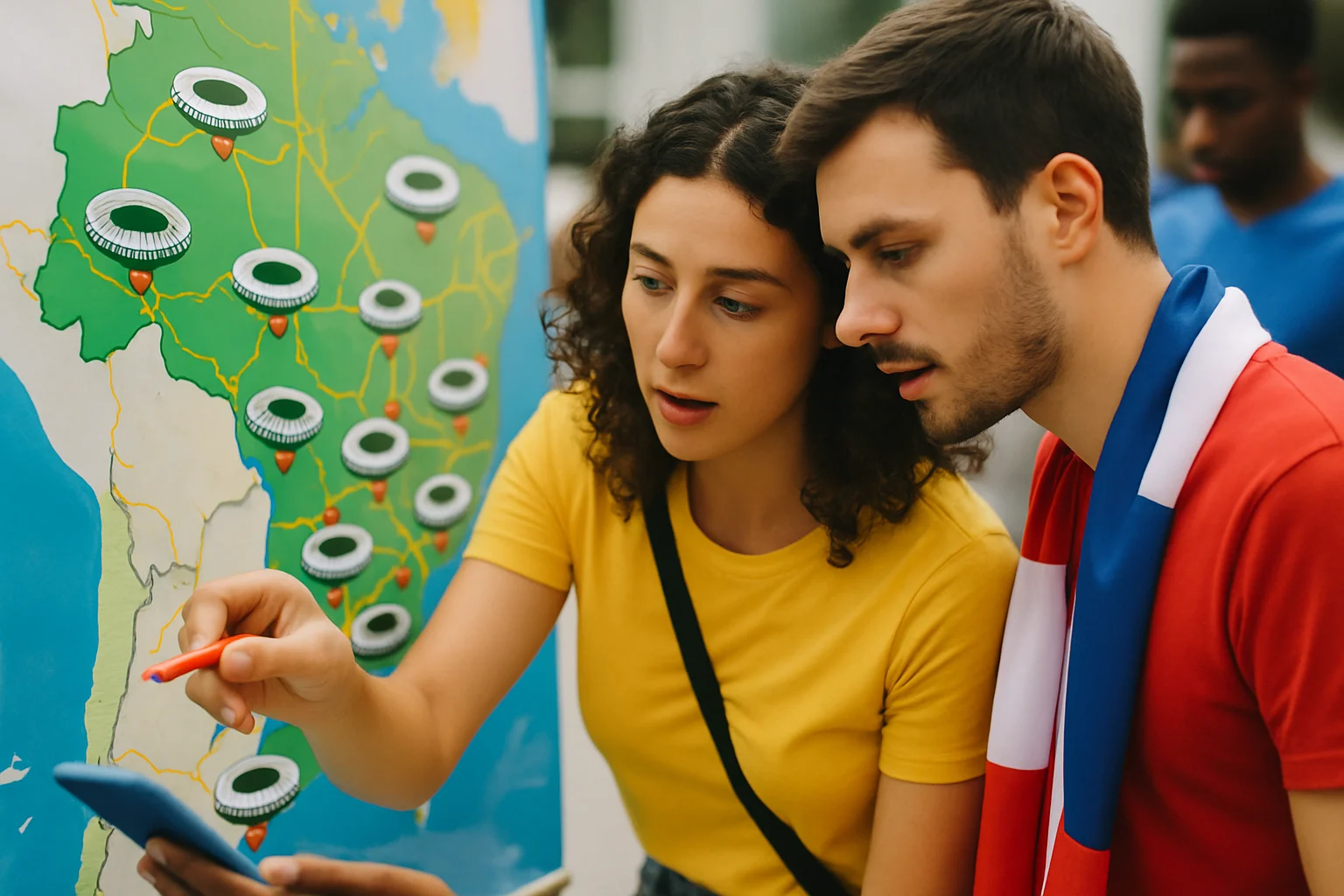 2026世界盃16座主辦城市地圖標示各球場位置