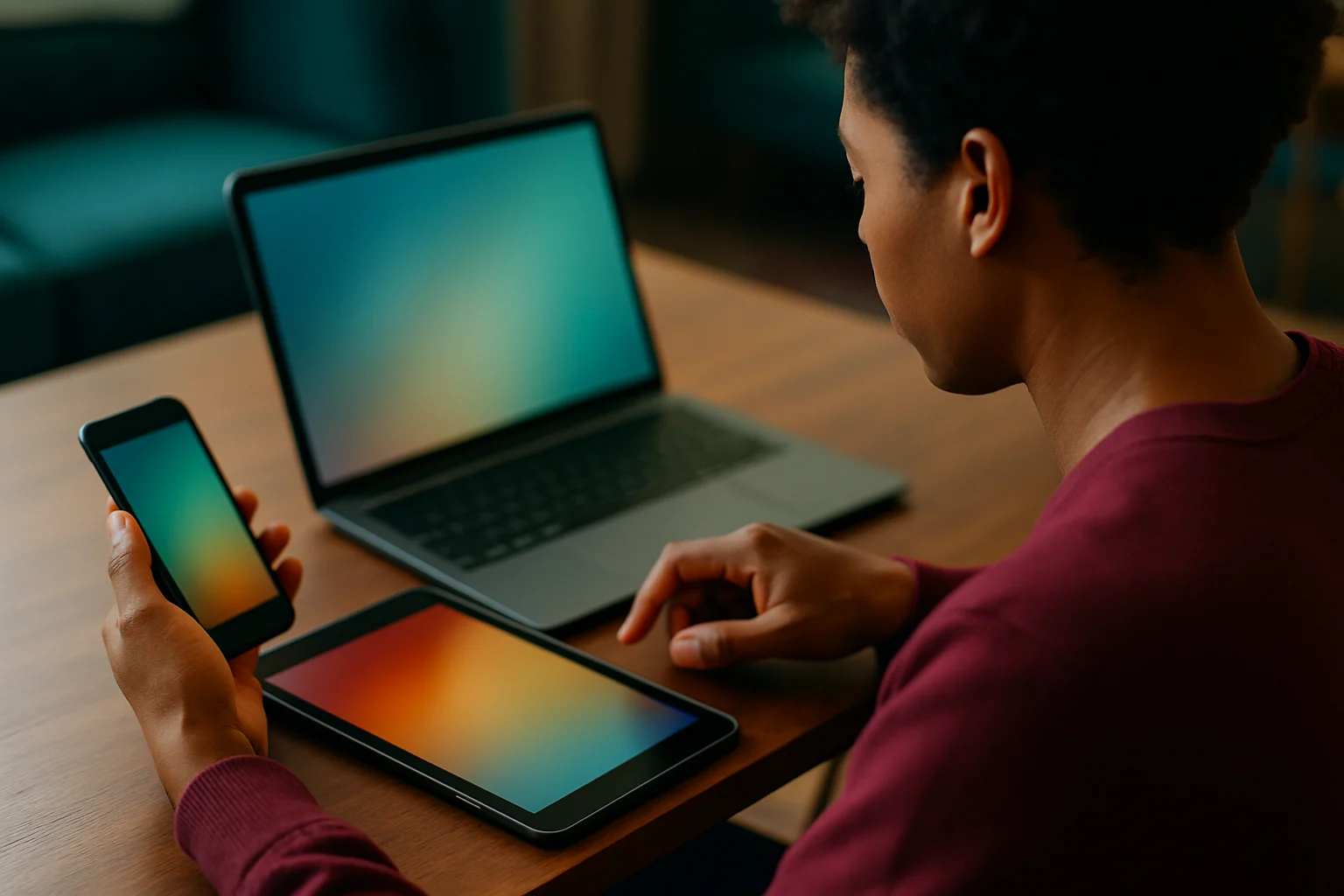 消费者使用多个设备比较价格差异的对比图