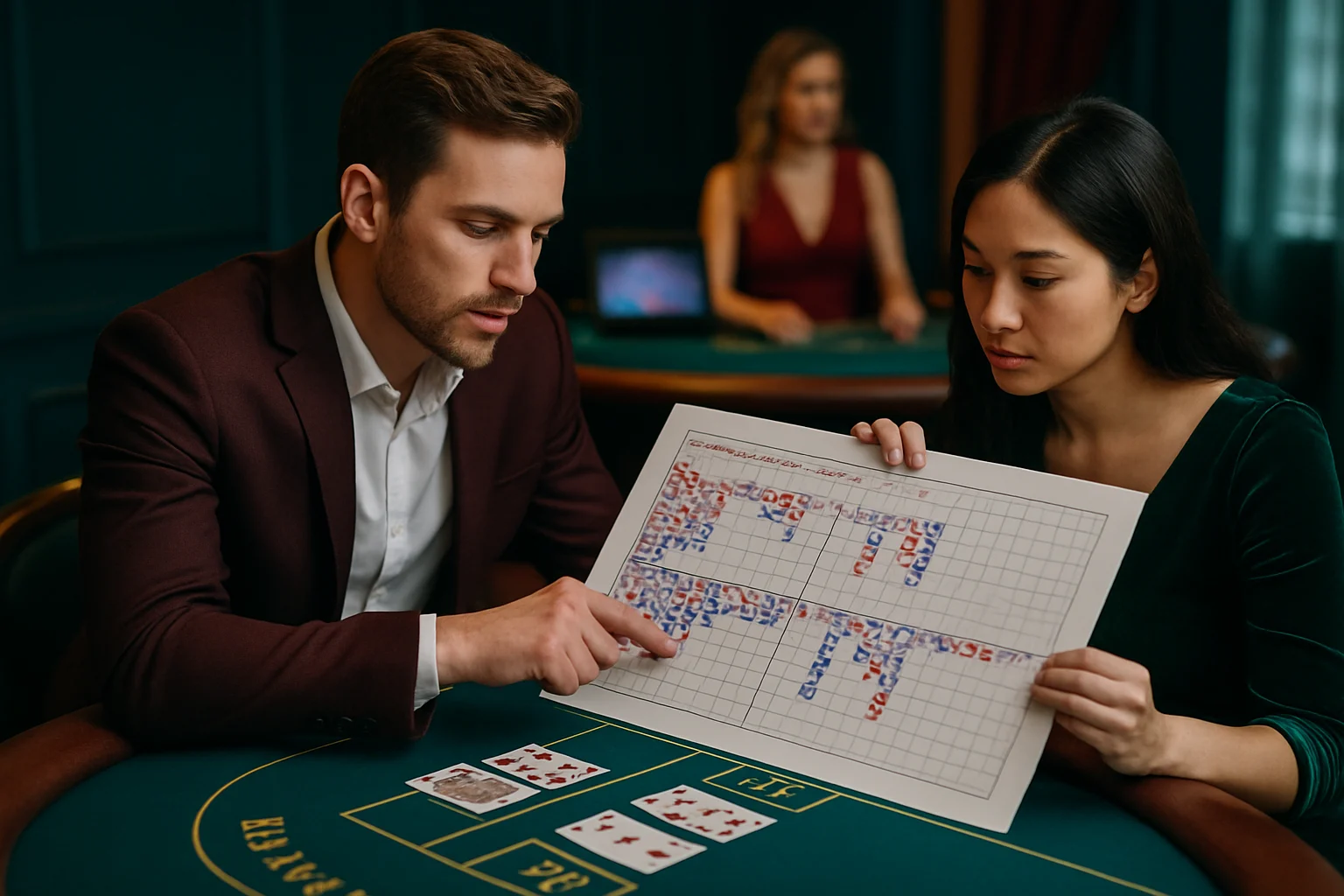 EZ Baccarat與標準免傭百家樂規則對照圖示