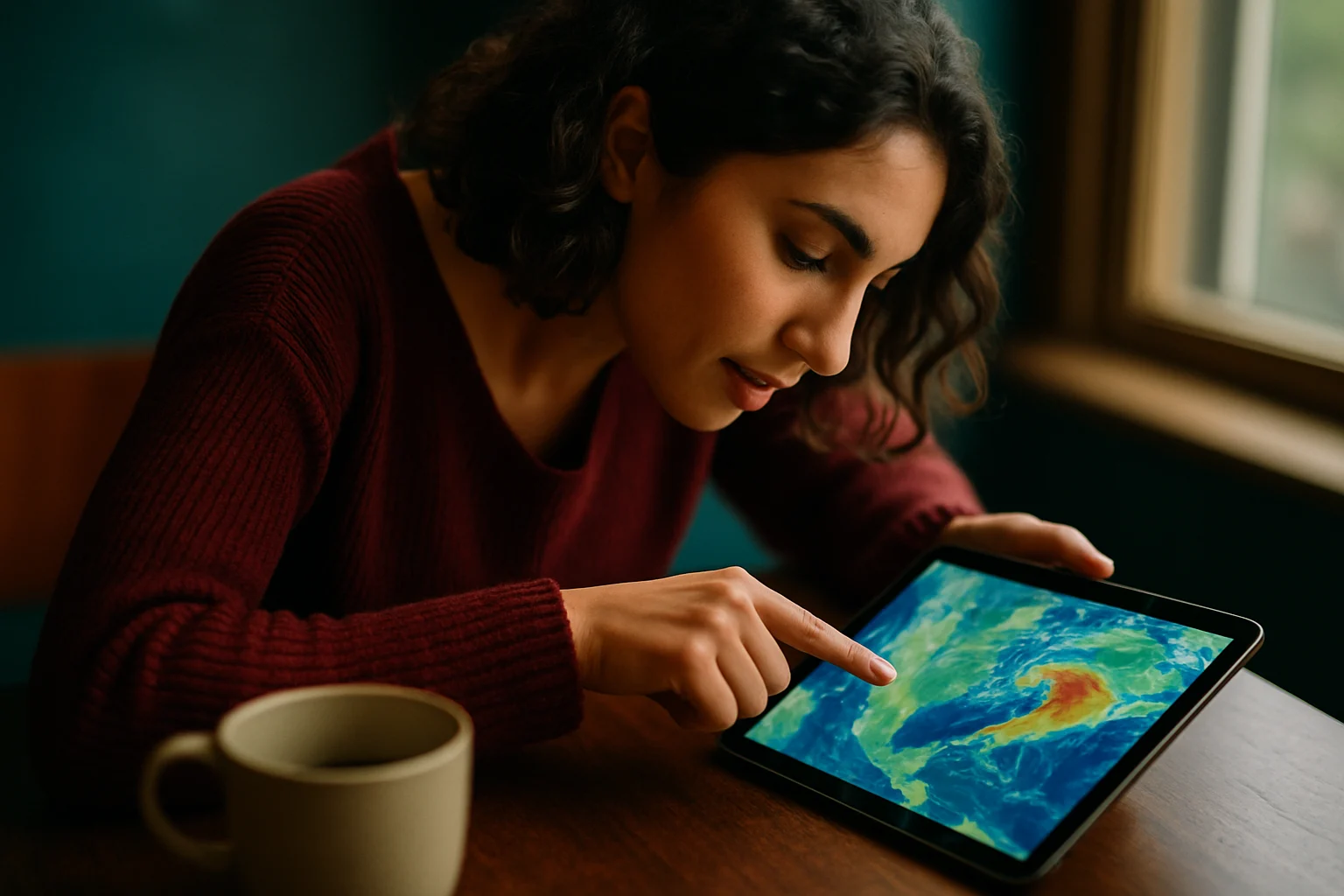 名古屋市各区の雨雲特徴を示すマップ、伊勢湾からの風向きと地形の関係