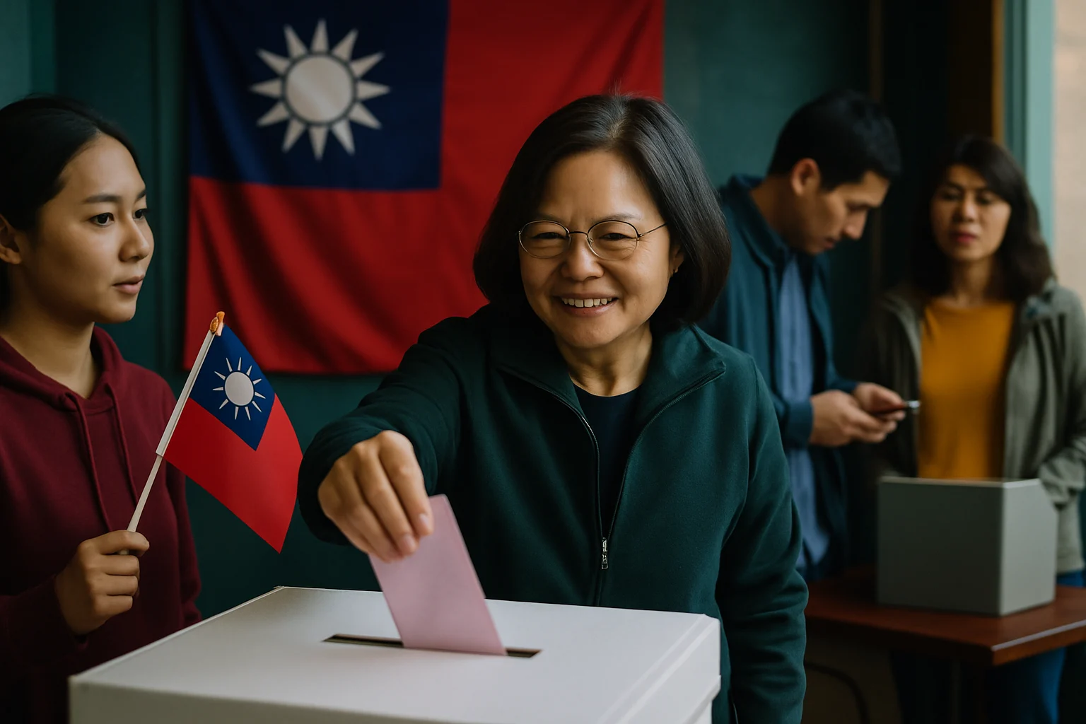 台灣藍綠白三黨初選制度比較示意圖,包含民調比例與黨員投票權重