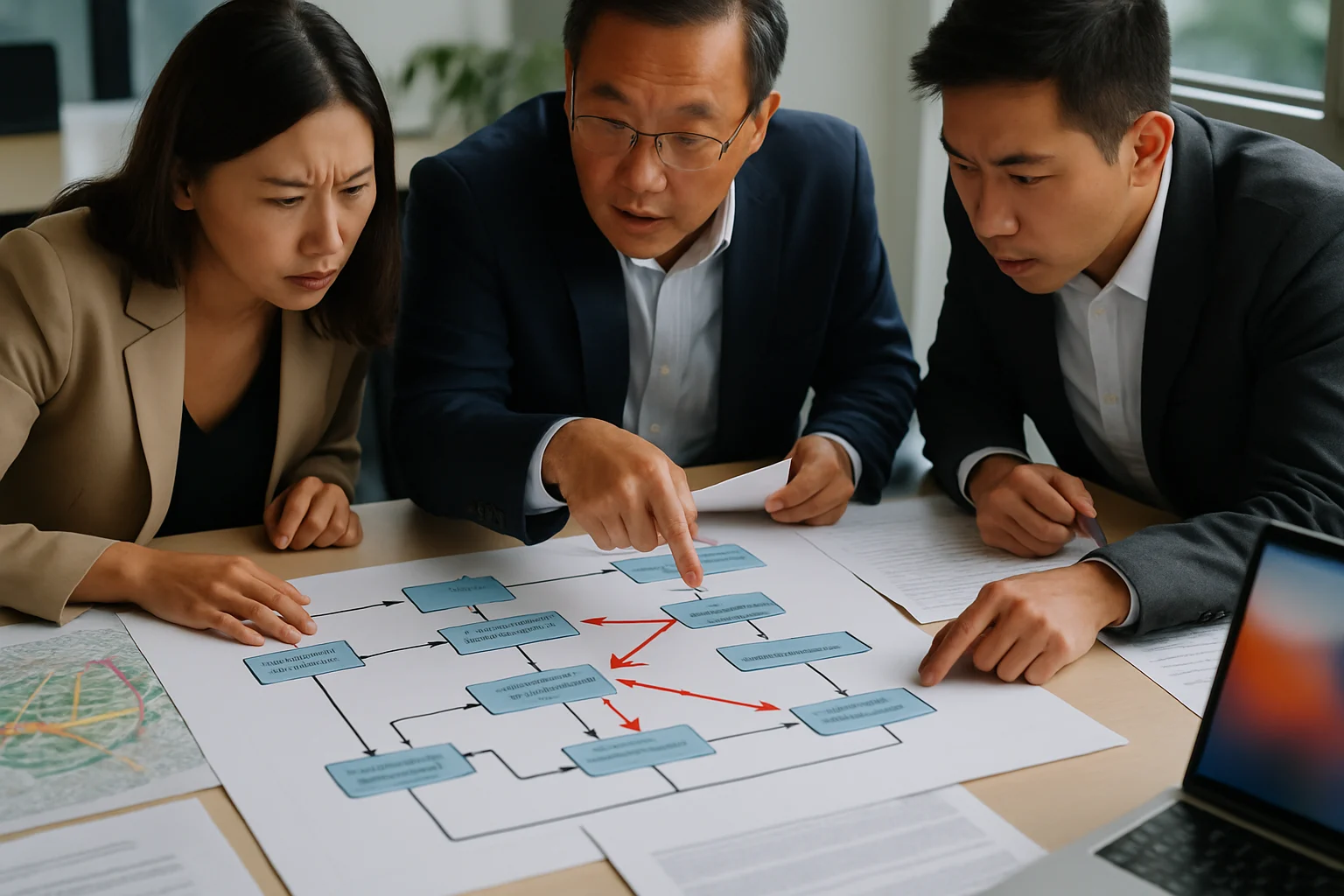 台北市都市開發容積率審查流程圖，顯示各個可能的利益介入點