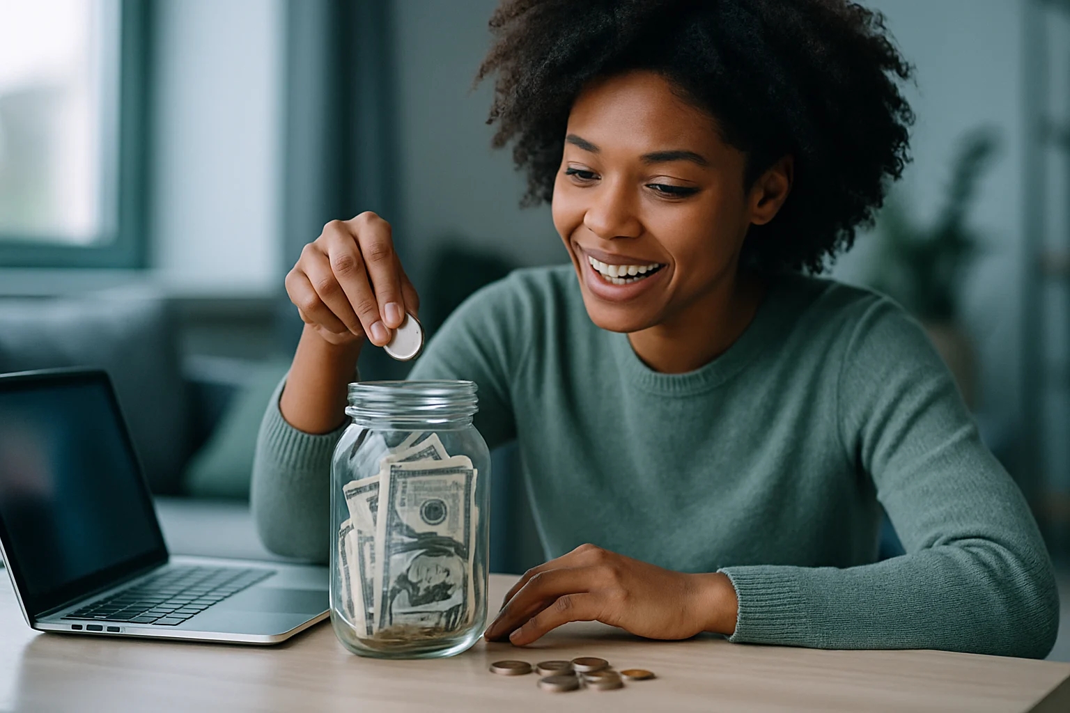 年輕人使用手機APP記錄日常開支和預算規劃