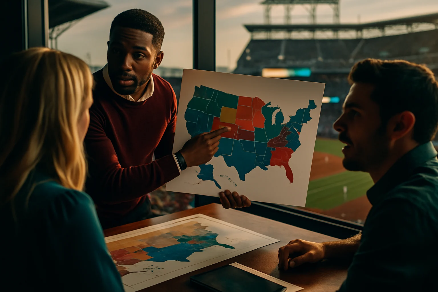 MLB大聯盟擴編至32隊東西聯盟重劃架構示意圖