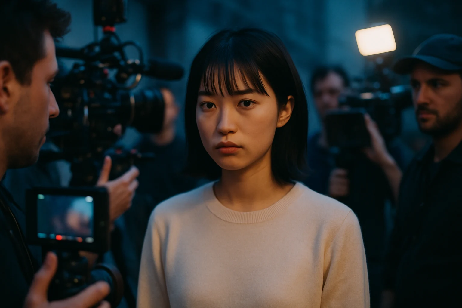 河合優実が社会派映画の撮影現場で真剣な表情を見せる様子