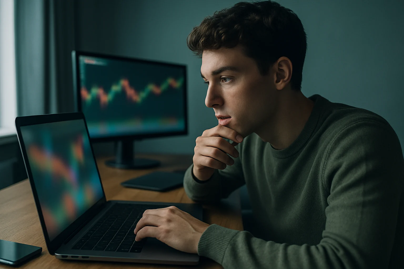 新手用手機APP下單買股票的示意圖,顯示股票看盤介面