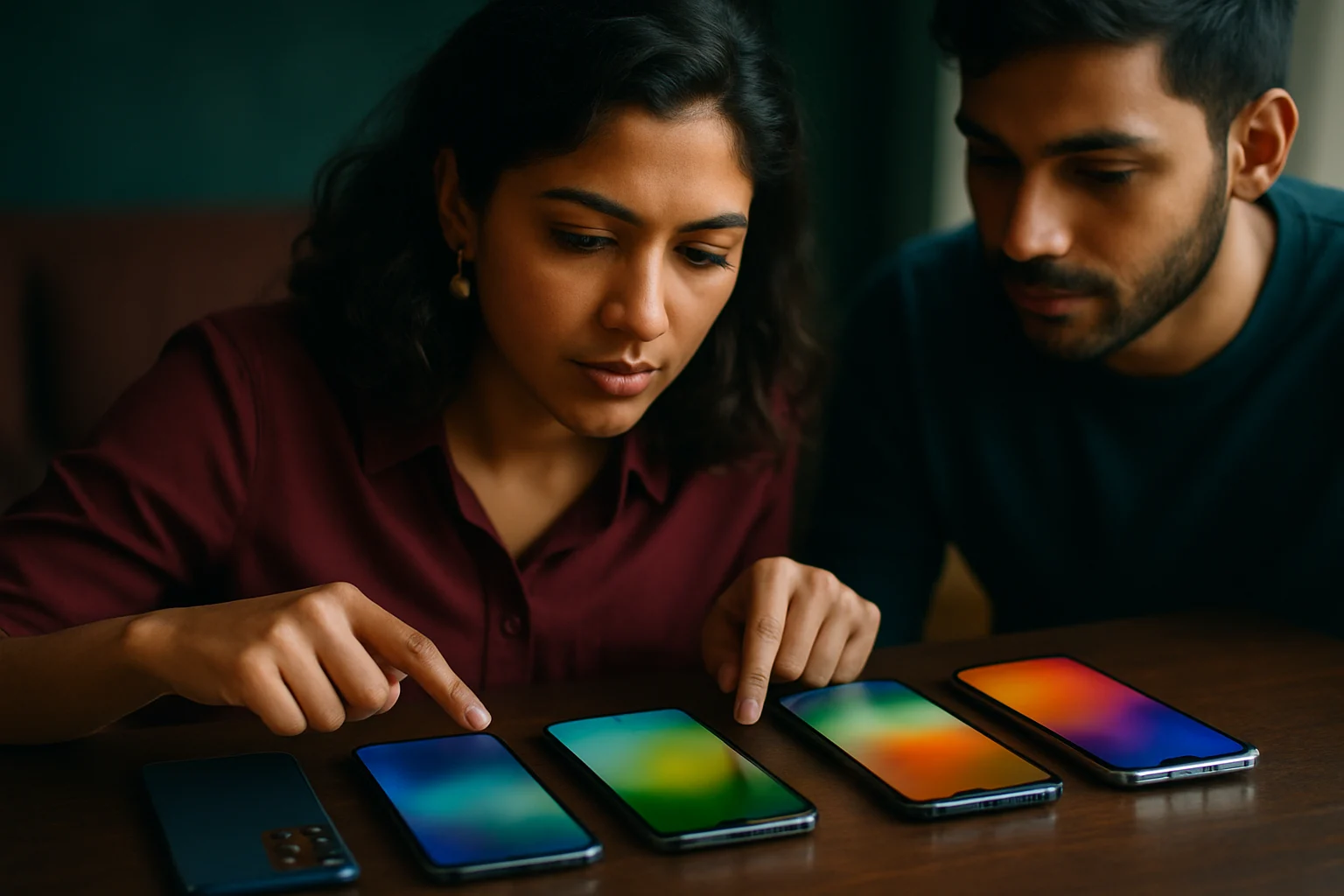 विभिन्न 5G स्मार्टफोन्स की तुलनात्मक तस्वीर