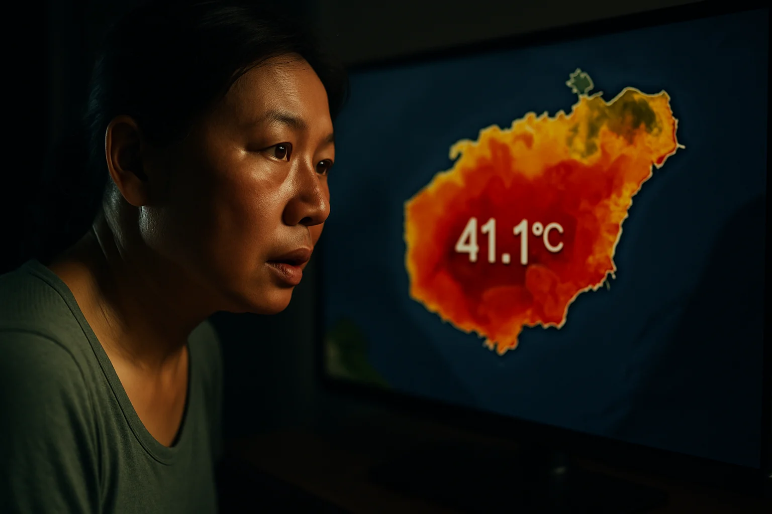 海南省气象台发布的未来七天高温预警分布图