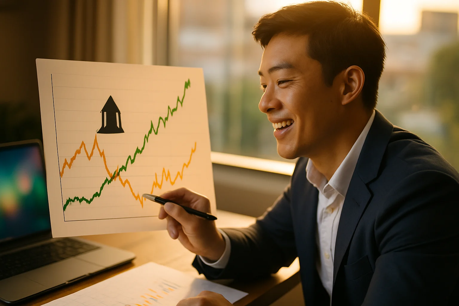 กราฟแสดงการเปลี่ยนแปลงราคาน้ำมันและดัชนีหุ้นหลังคำปราศรัยของ Trump