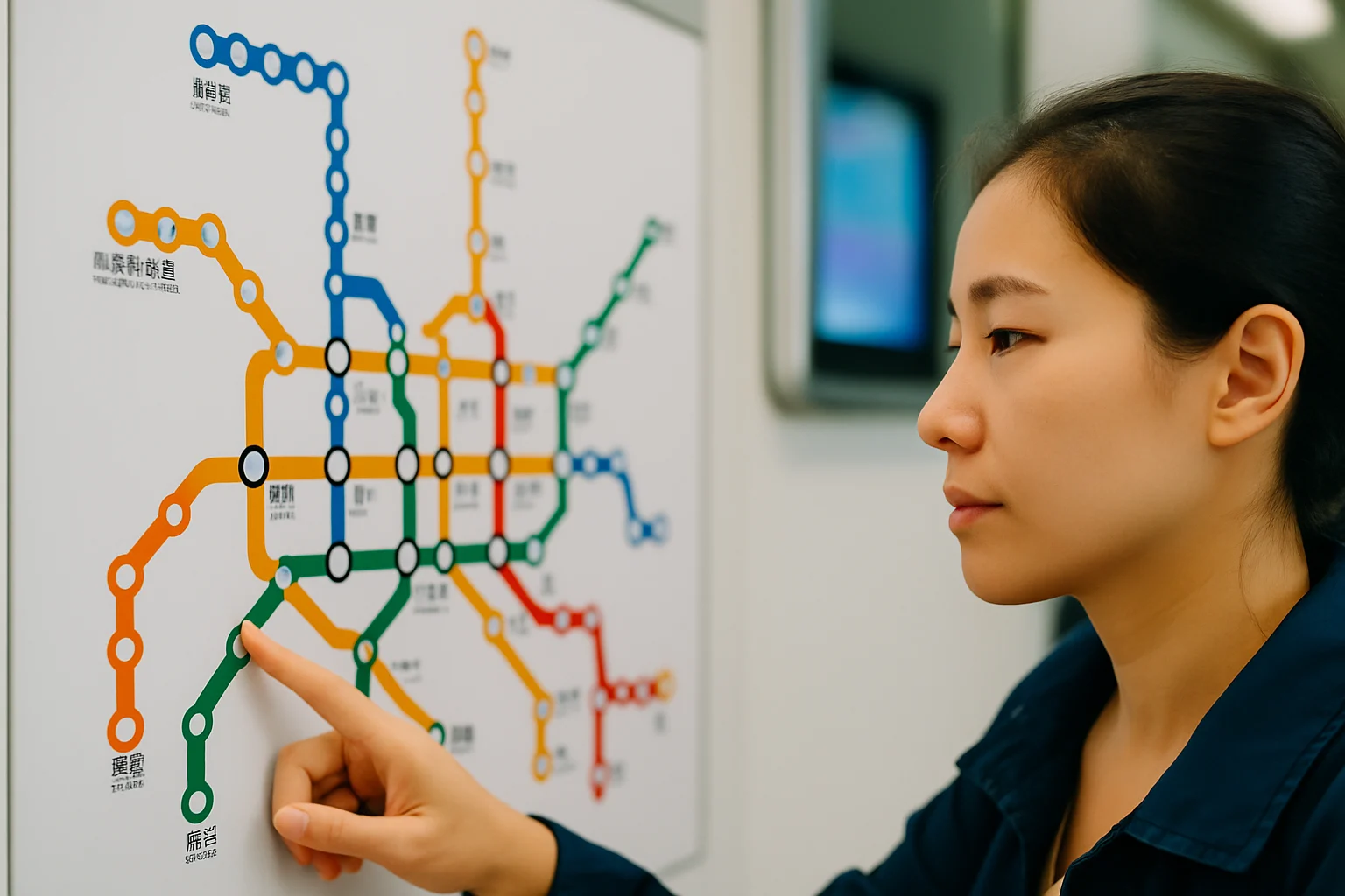 汐東捷運路線圖顯示從南港展覽館到汐止的站點分布