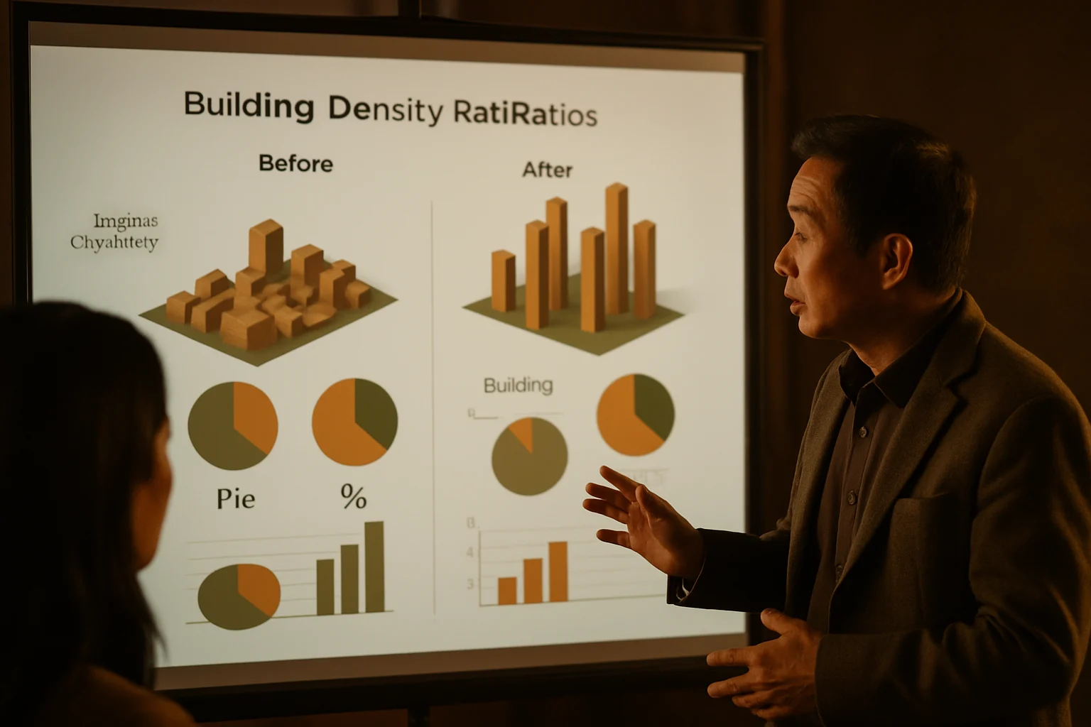京華城改建前後容積率對比圖表，顯示從
