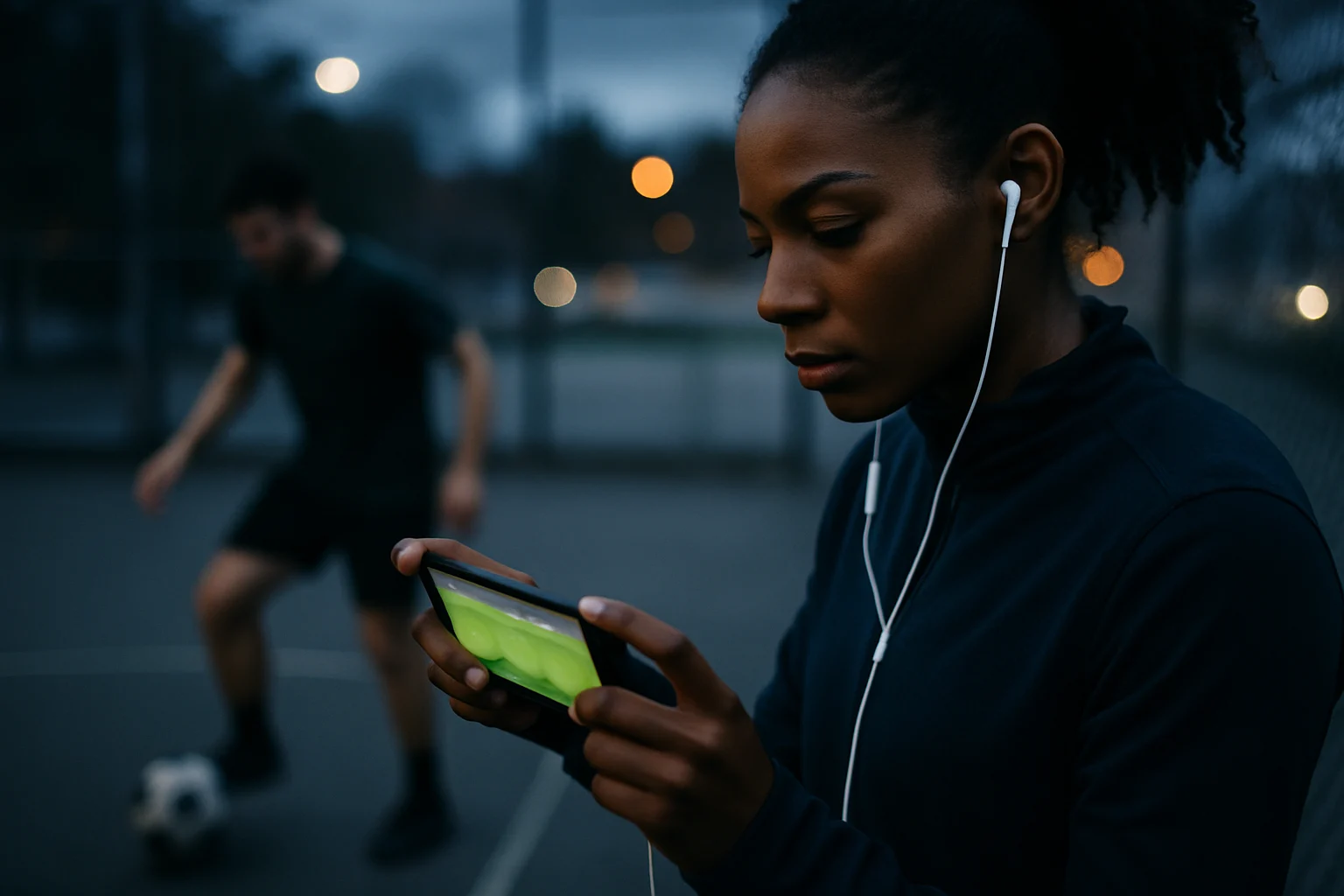 一位玩家在手機APP上查看運動彩券的讓分和大小分盤口數據