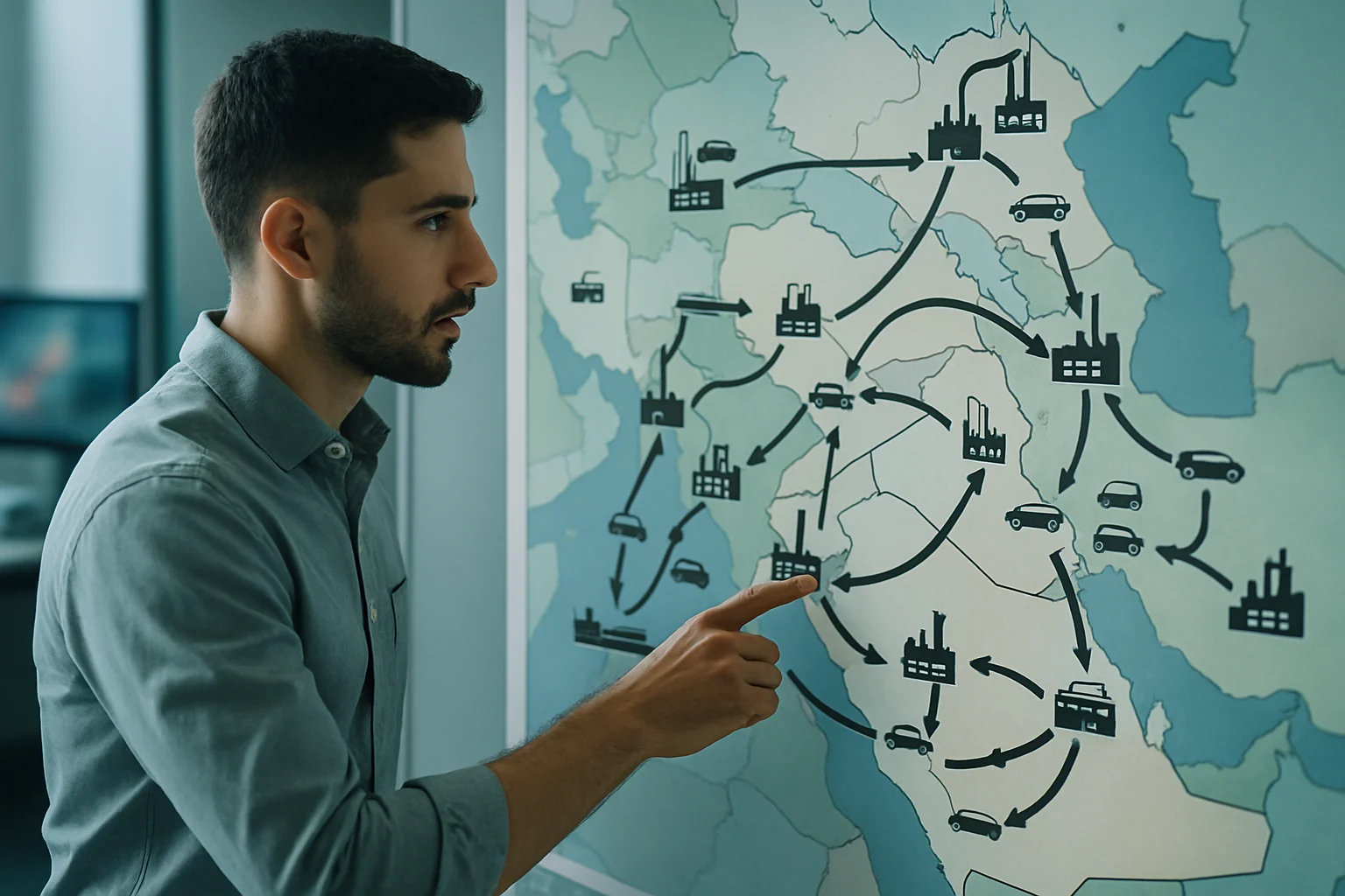 全球汽車產業供應鏈重組示意圖