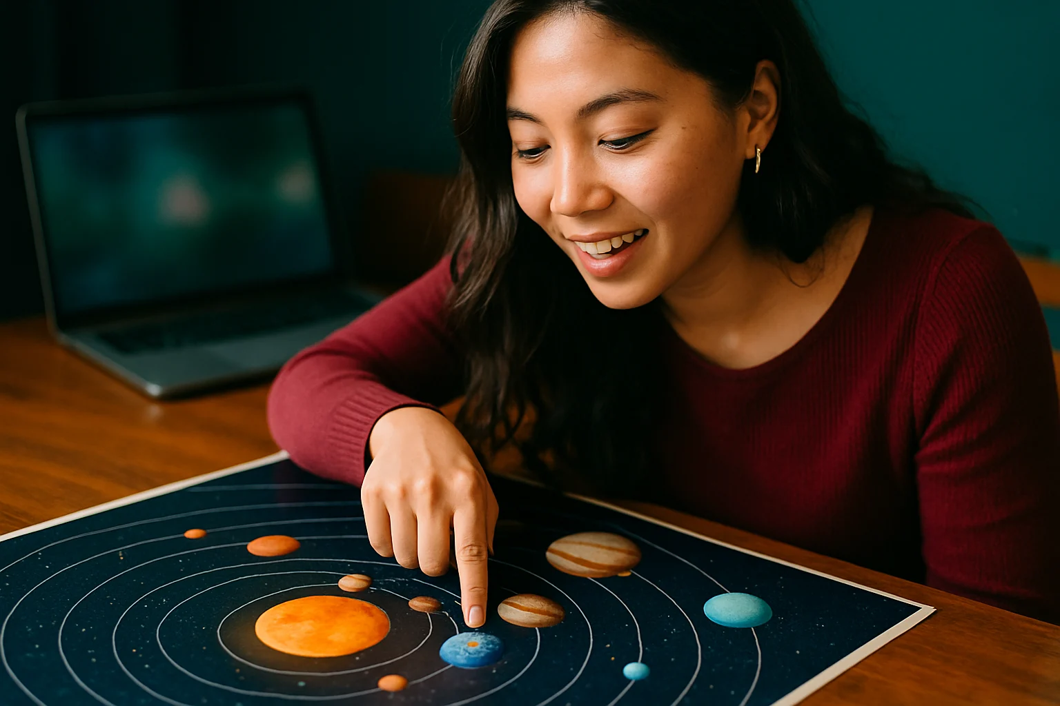 Biểu đồ vị trí các hành tinh trong hệ mặt trời ngày 17/4/2026 với Mộc Tinh và Kim Tinh hợp tương