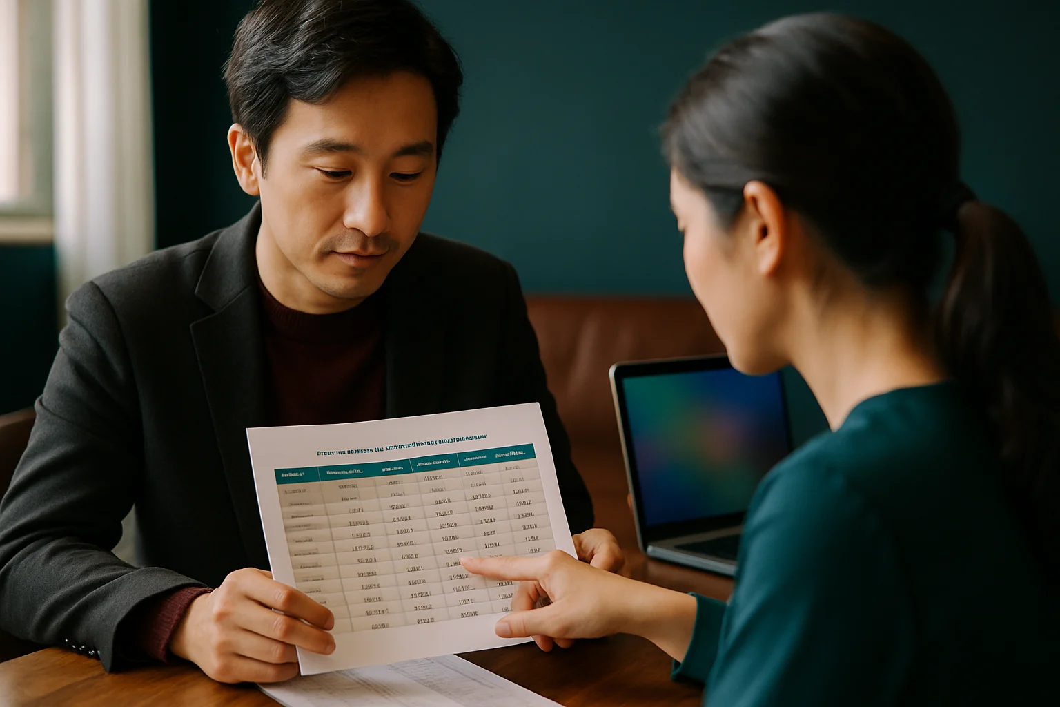 Bảng so sánh phí chuyển khoản giữa các ngân hàng Việt Nam được hiển thị trên màn hình laptop với biểu đồ cột màu xanh và đỏ