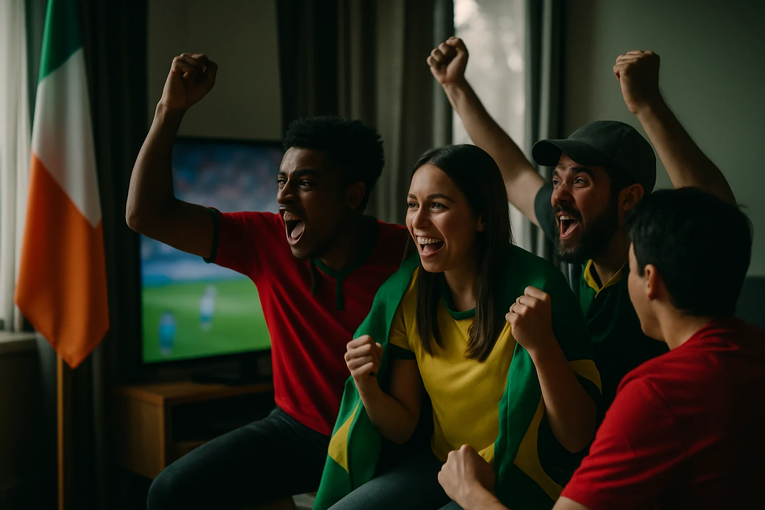 台灣球迷在家看2026世界盃足球賽直播,螢幕顯示世足賽程時間表