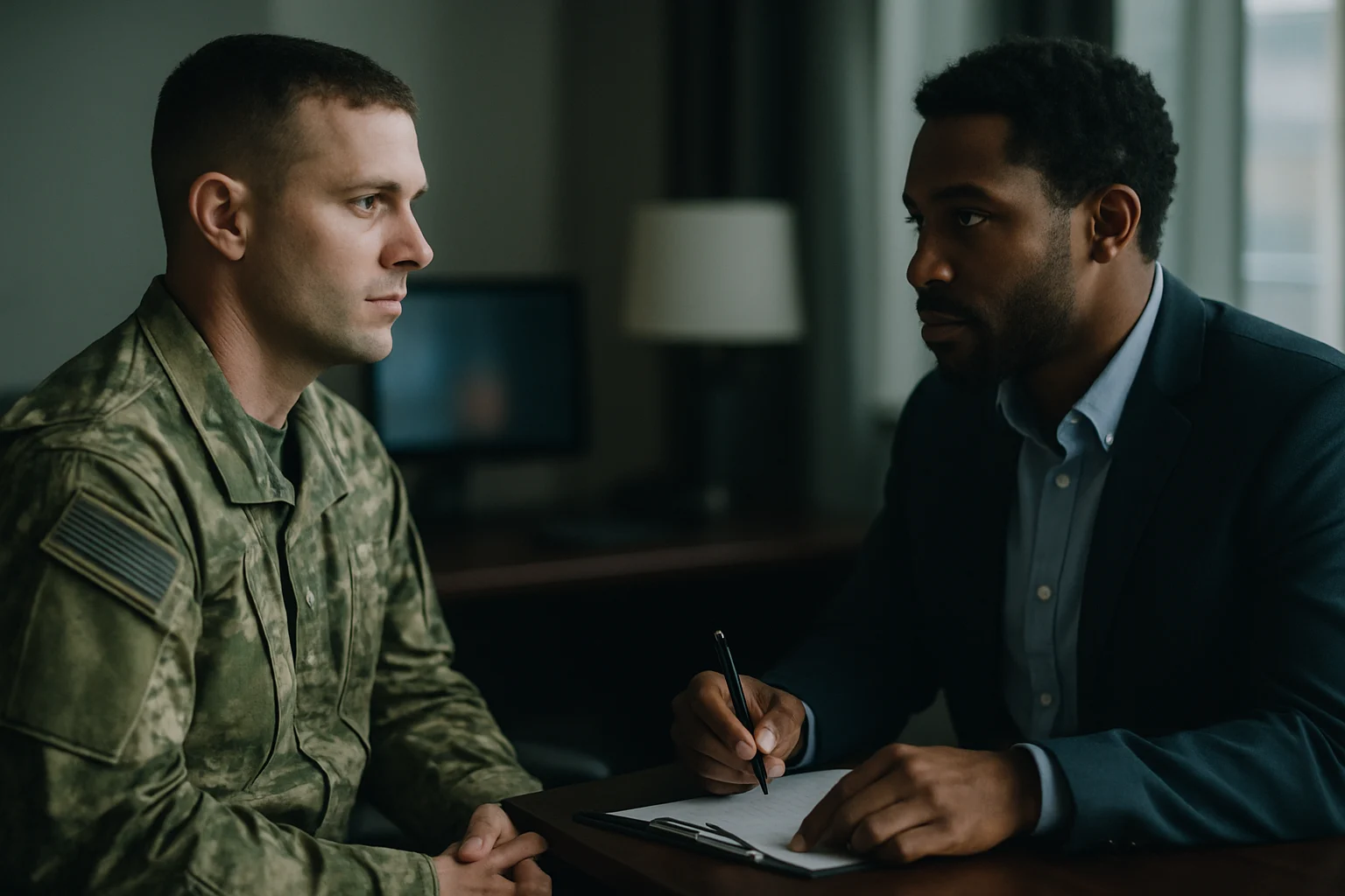 军事采访活动中记者与舰艇官兵互动的场景