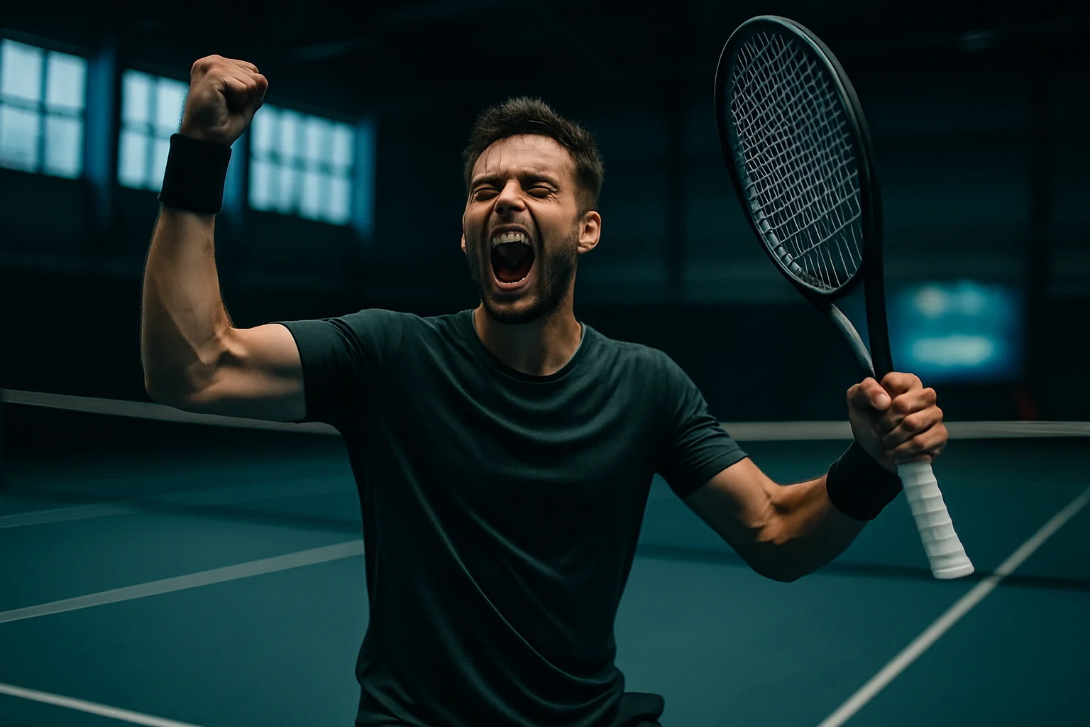 Karolína Muchova 在斯圖加特公開賽紅土球場上擊球瞬間,展現切球技術動作