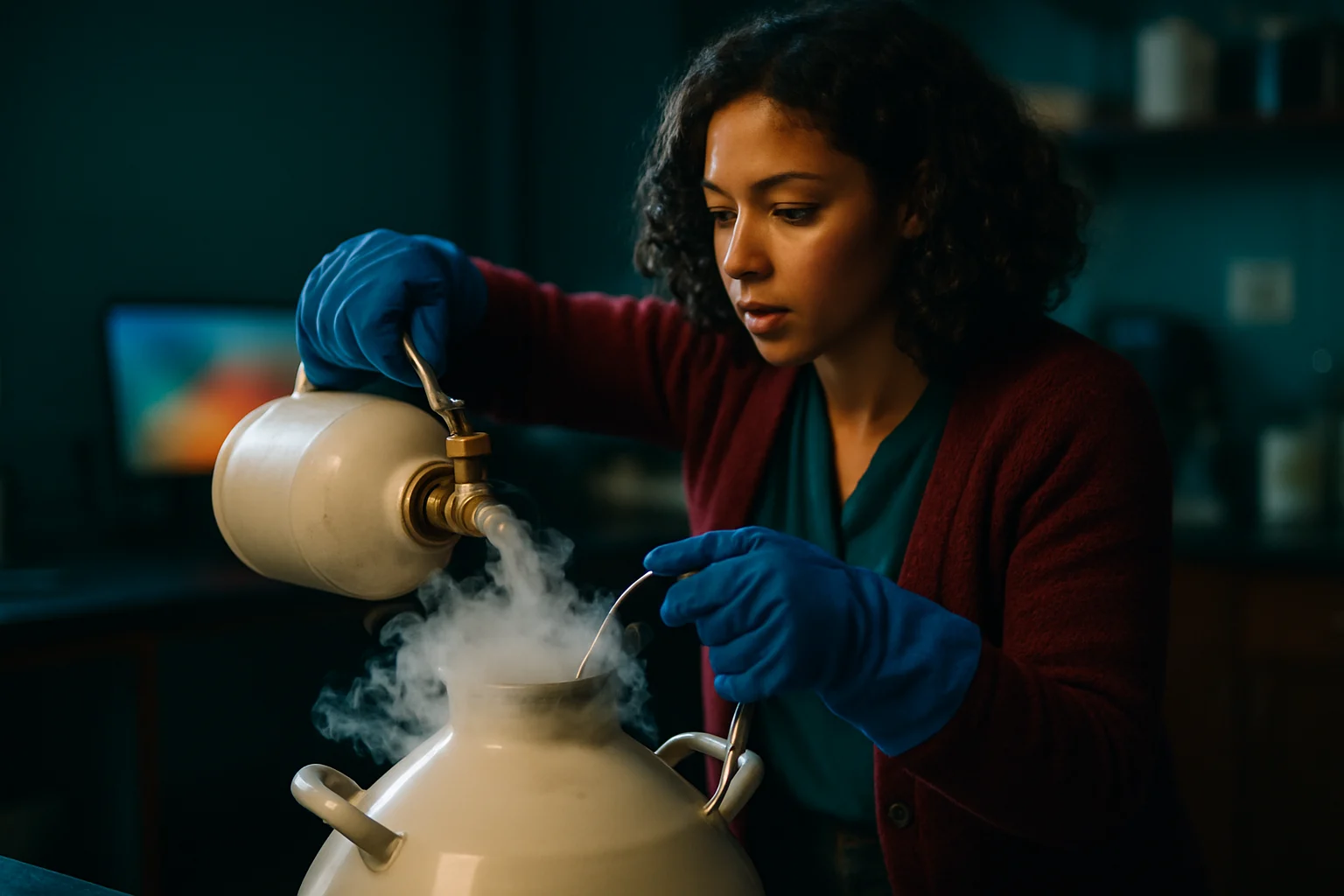 女性手持硝酸甘油药瓶准备含服的特写镜头