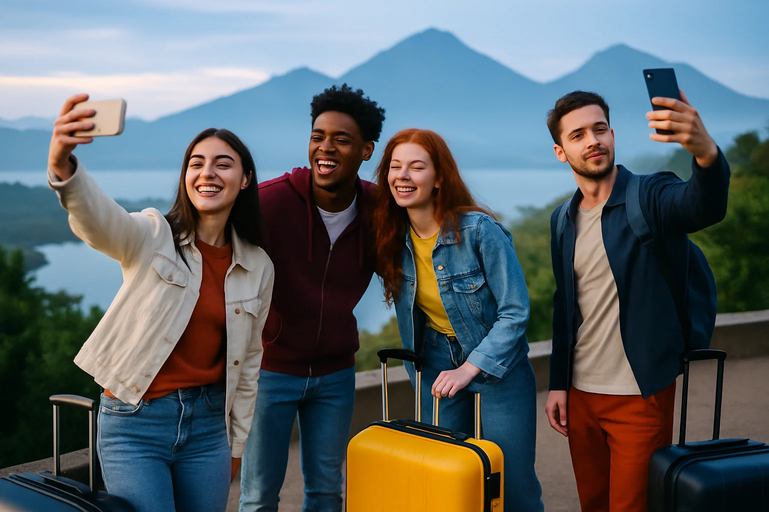 抖音博主在青岛海边发布假期留个IP再走吧话题视频