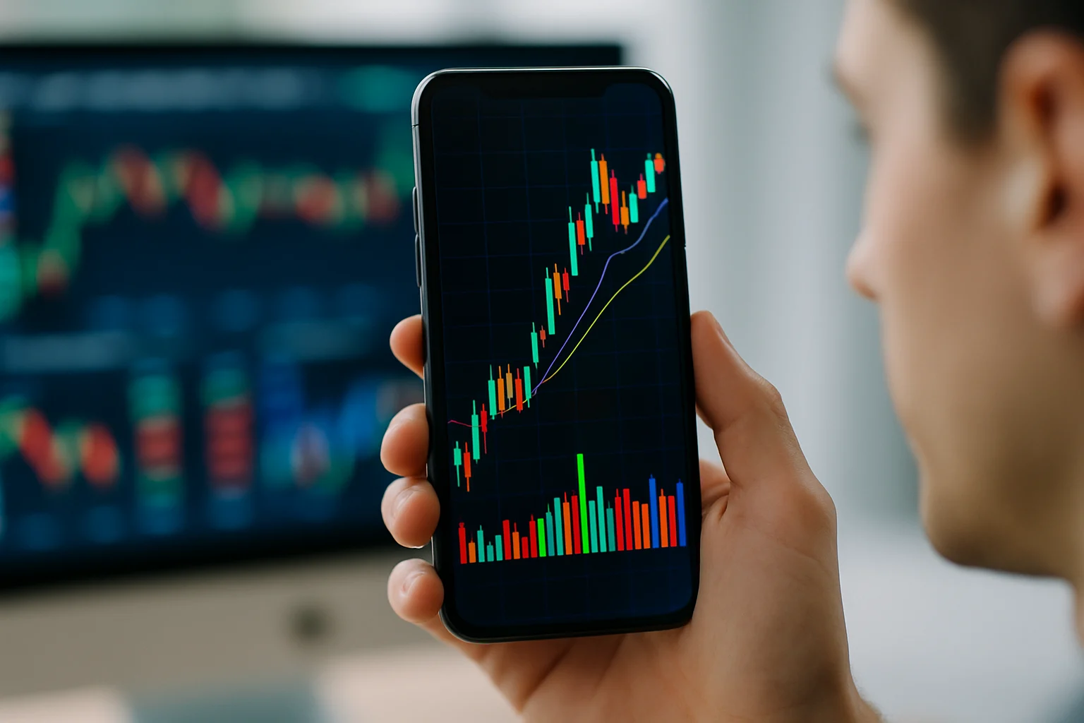 投資人用手機查看台股現金殖利率排行與股利資訊