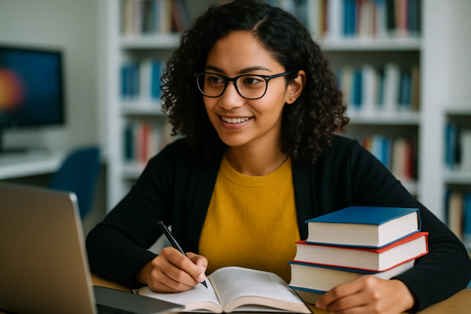 博士生在实验室进行跨学科研究,同时学习人工智能相关课程