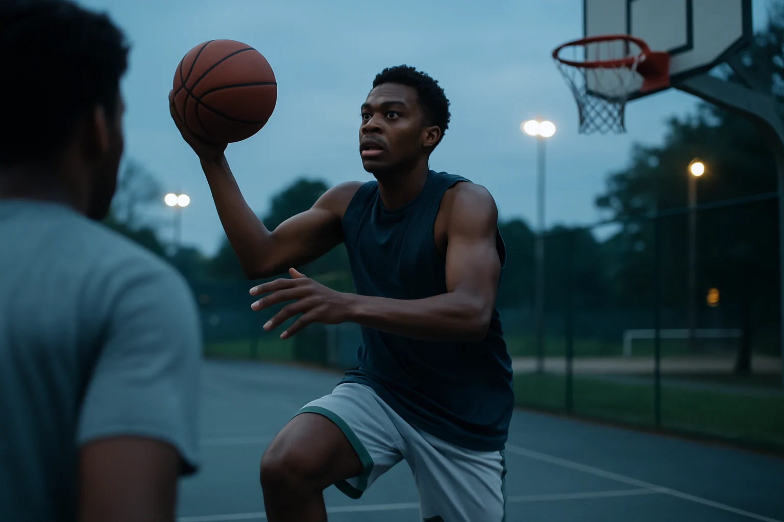 書僮在太陽主場持球單打突破,表情專注準備上籃得分的瞬間