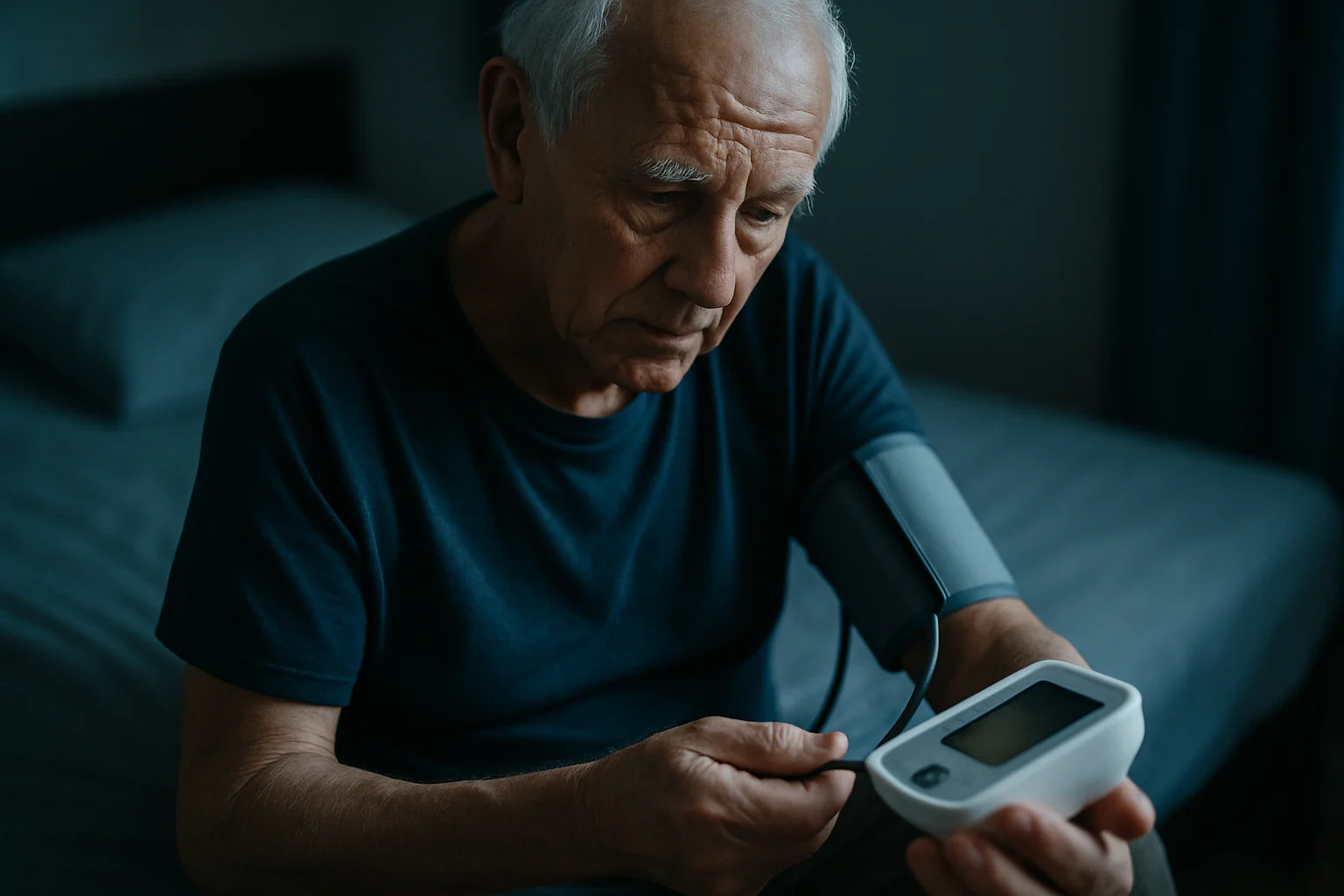 老年患者在家中测量血压