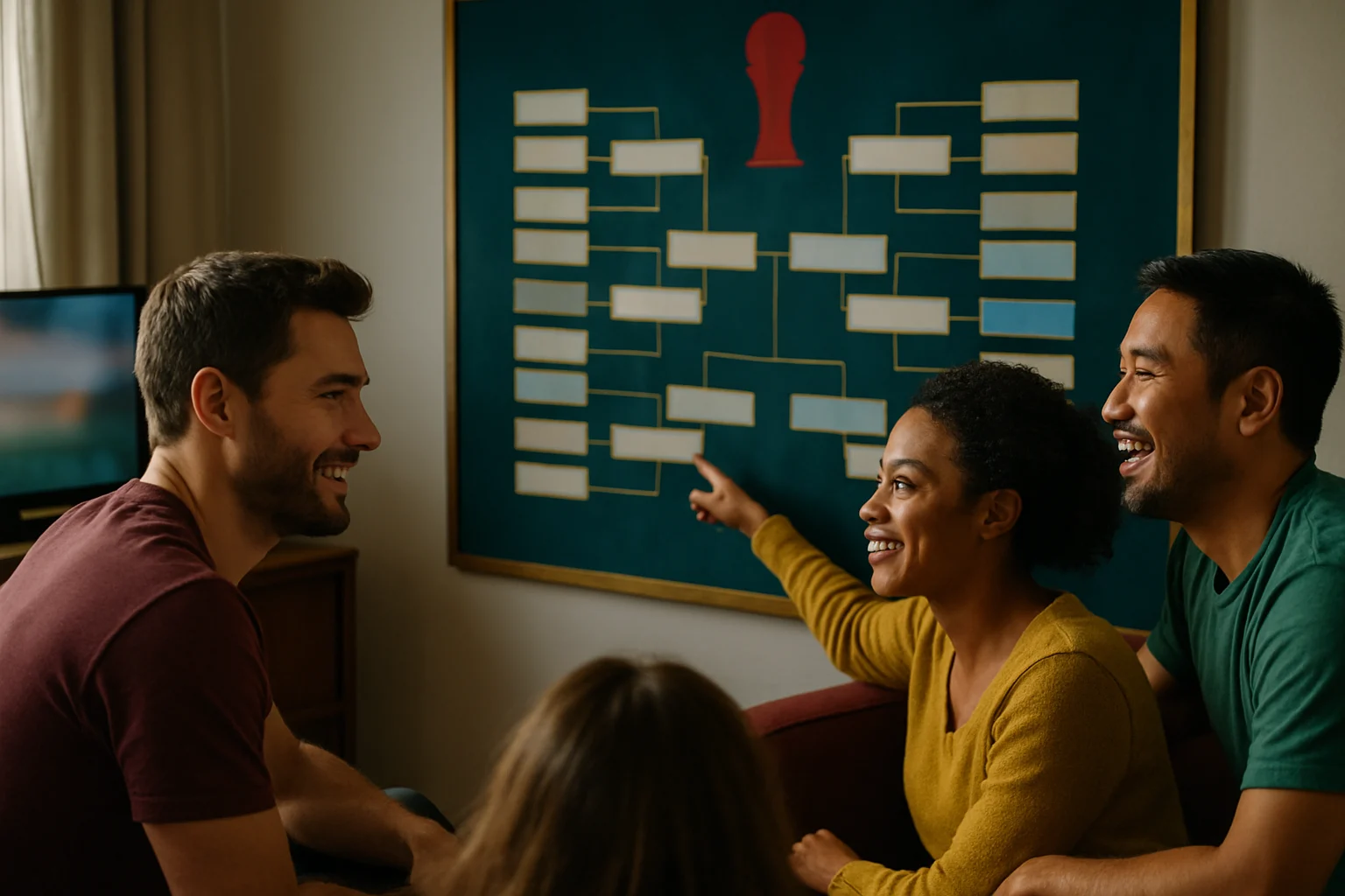 2026世界盃48隊A至L組分組賽程對陣示意圖,顯示各強隊晉級路線