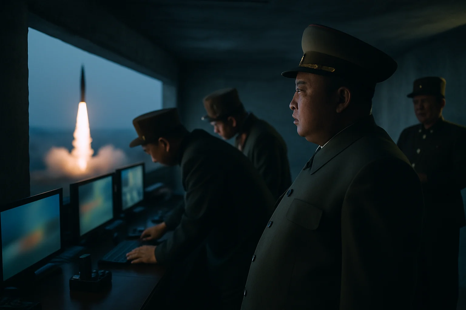 金正恩委員長がミサイル発射を視察する様子と戦略会議の模様