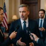 陳智菡在立法院黨團主任辦公室接受媒體採訪