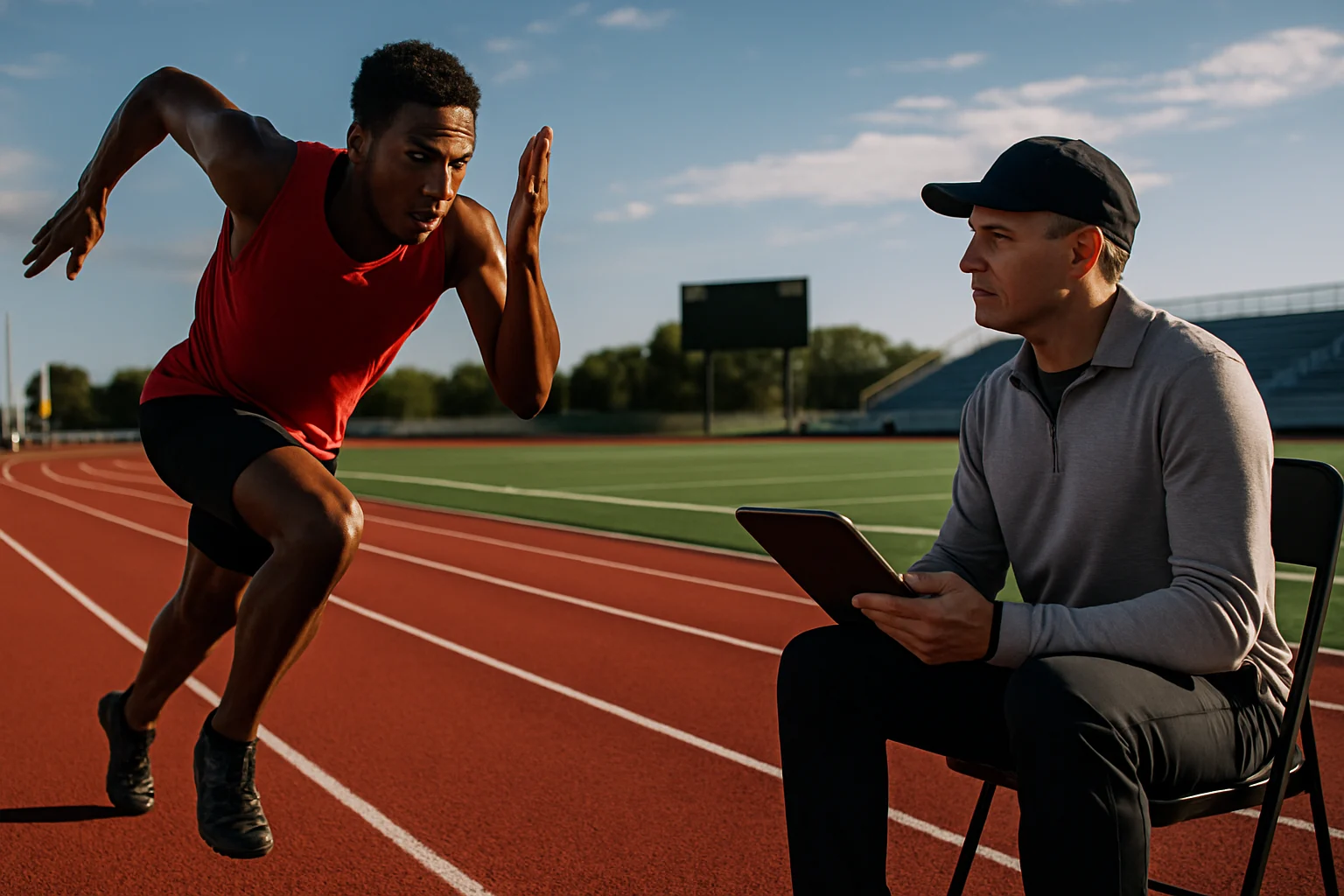 早稲田大学競走部の山口竣平が練習でトラックを走る様子、長距離ランナーとしての力強いフォーム