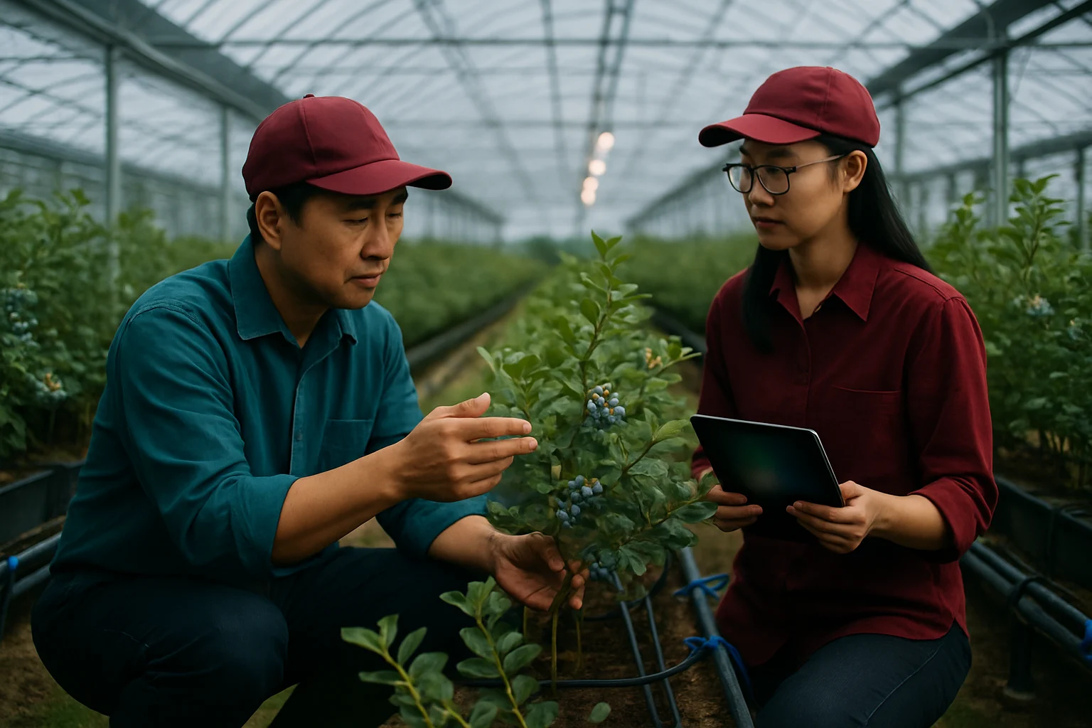 台灣藍莓農場溫室栽培技術展示