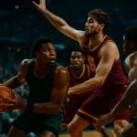 NBA台灣球迷在客廳用大螢幕電視觀看