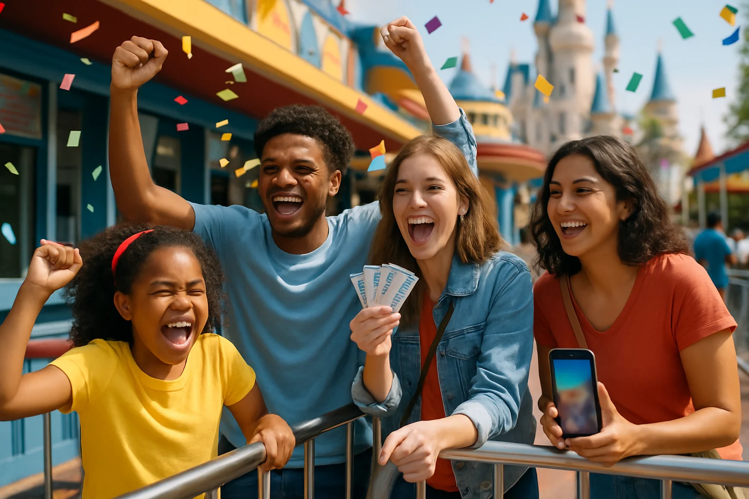 常州中华恐龙园游客排队购票,景区推出胜利庆祝活动