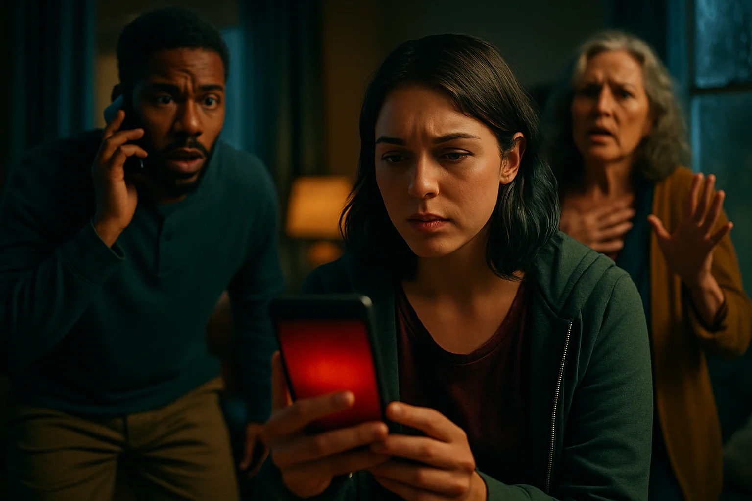 Emergency vehicles navigating flooded streets during active flash flood warning in Wisconsin