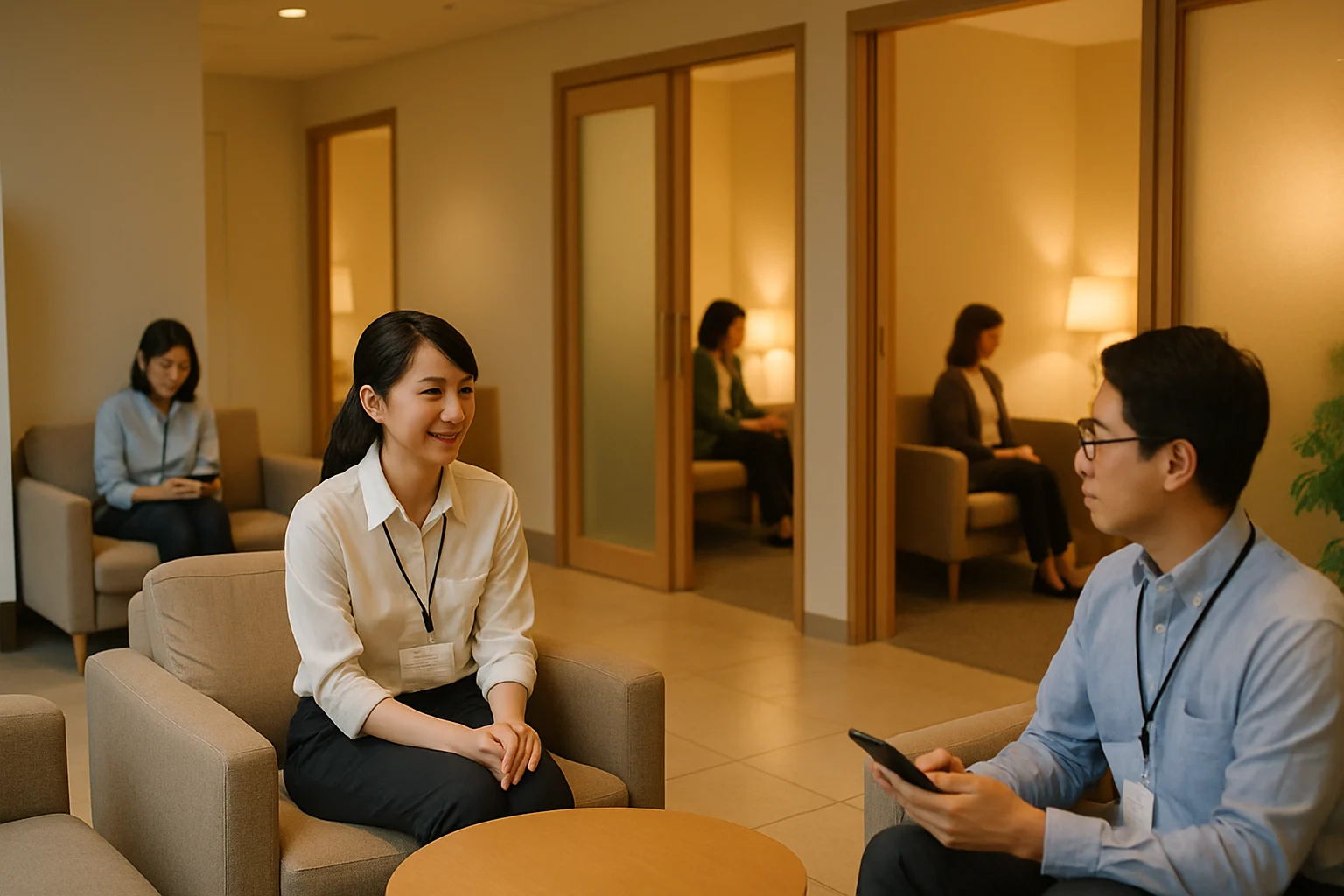 日本三越百貨員工休息區與心理諮商設施