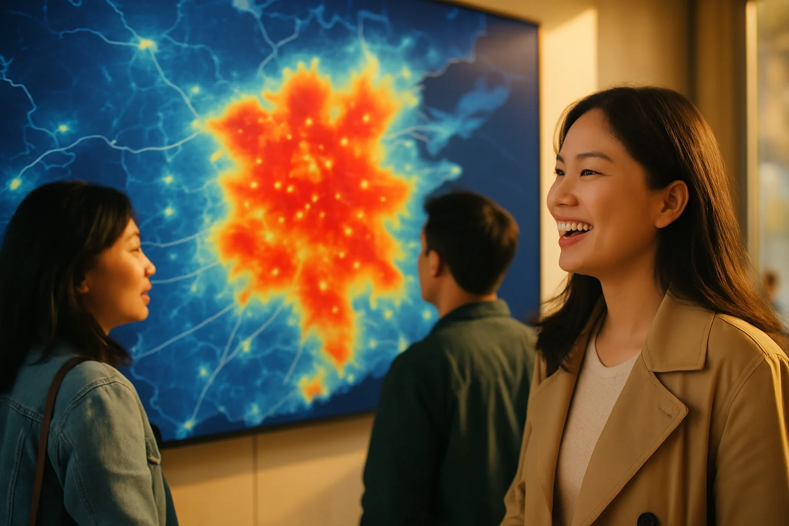 全国主要火车站清明假期客流分布热力图