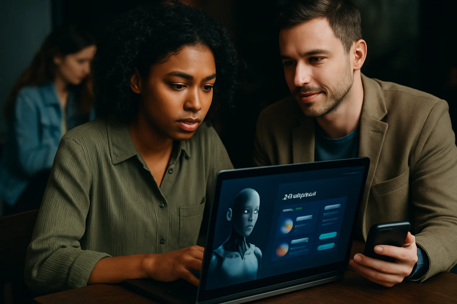 勞動部就業媒合平台2.0操作介面截圖，展示AI履歷分析和職缺推薦功能