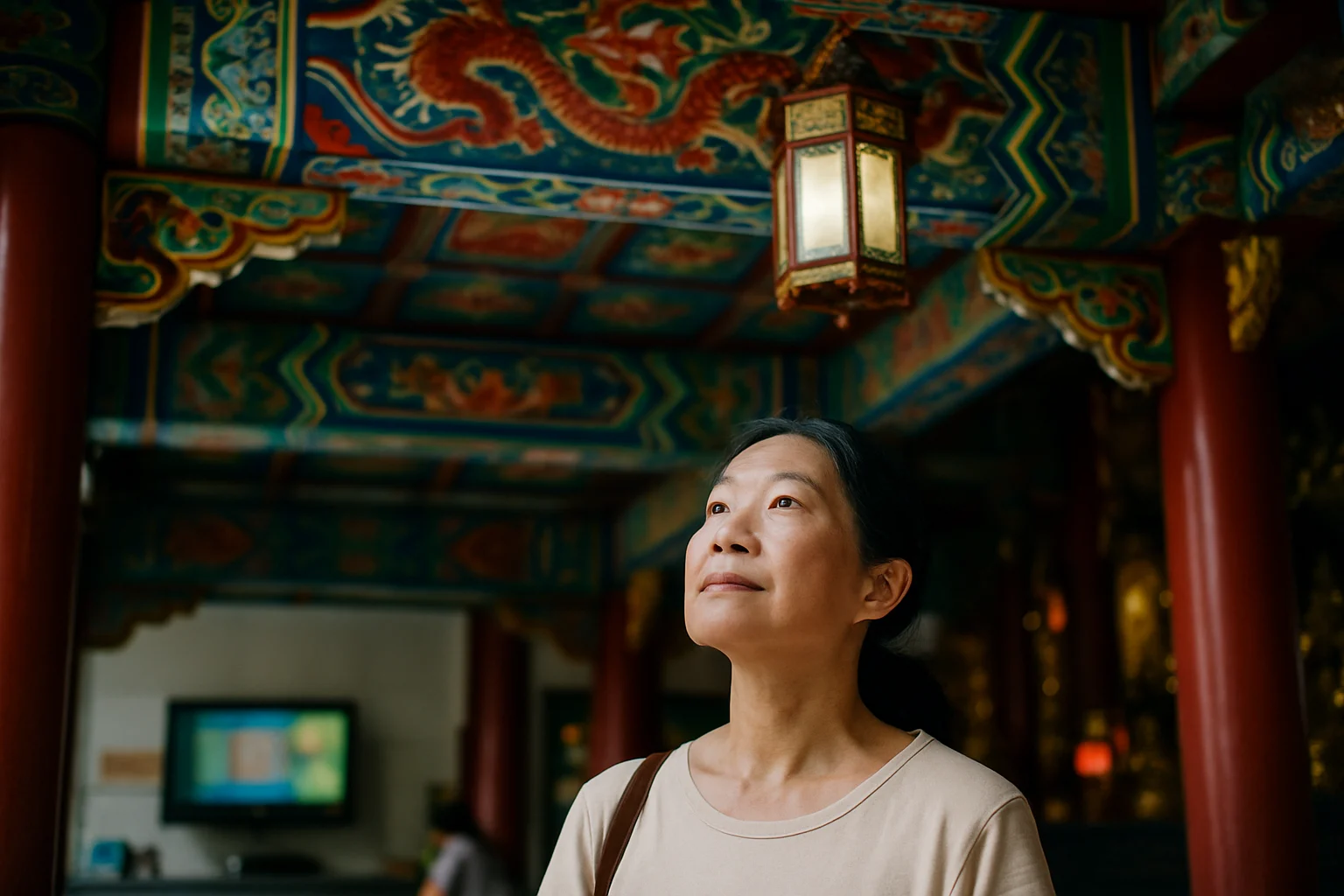 大甲鎮瀾宮三川殿精美的藻井建築藝術