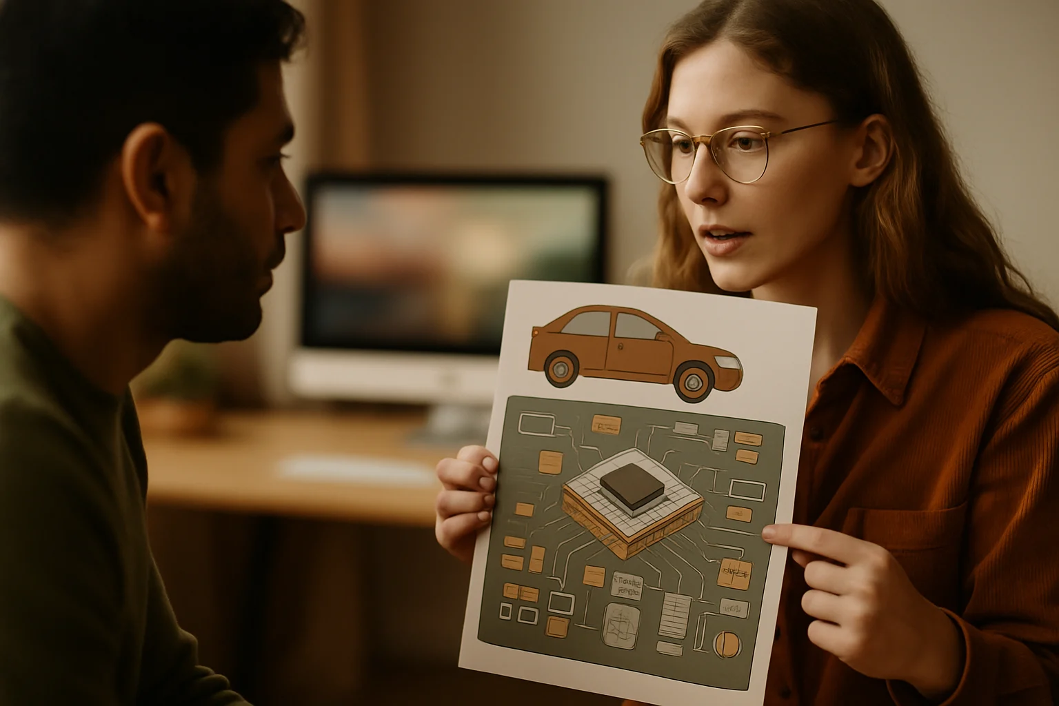 聯發科技2奈米車用AI晶片架構示意圖,展示Dimensity Auto平台技術規格