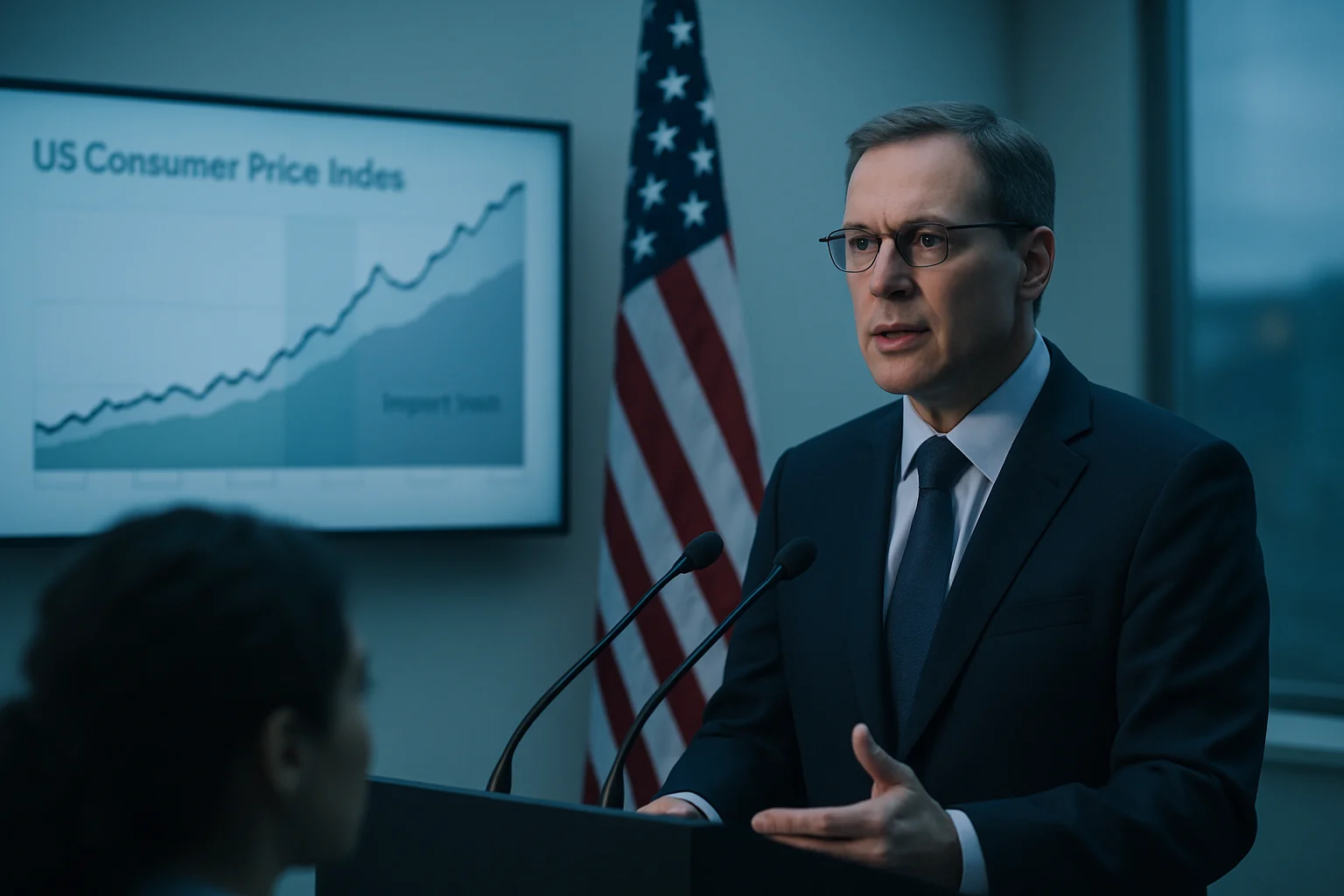 美国消费者价格指数变化趋势图显示关税对通胀的影响