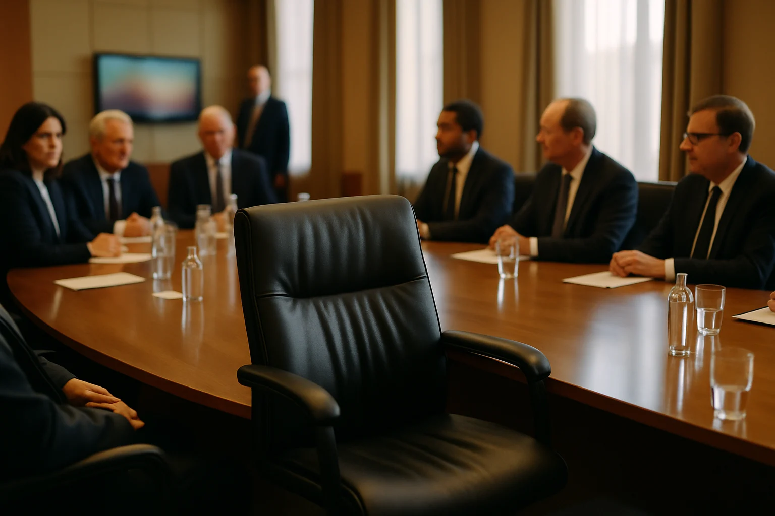 中央政治局会议现场，马兴瑞缺席的座位