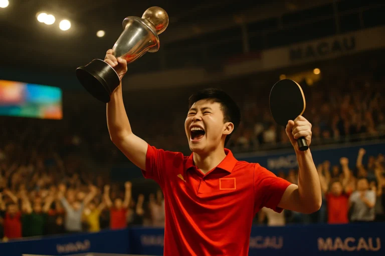 王楚钦首夺世界杯男单冠军「4-3险胜松岛辉空」震撼澳门！史上最年轻世界杯男单冠军背后的冠军密码曝光