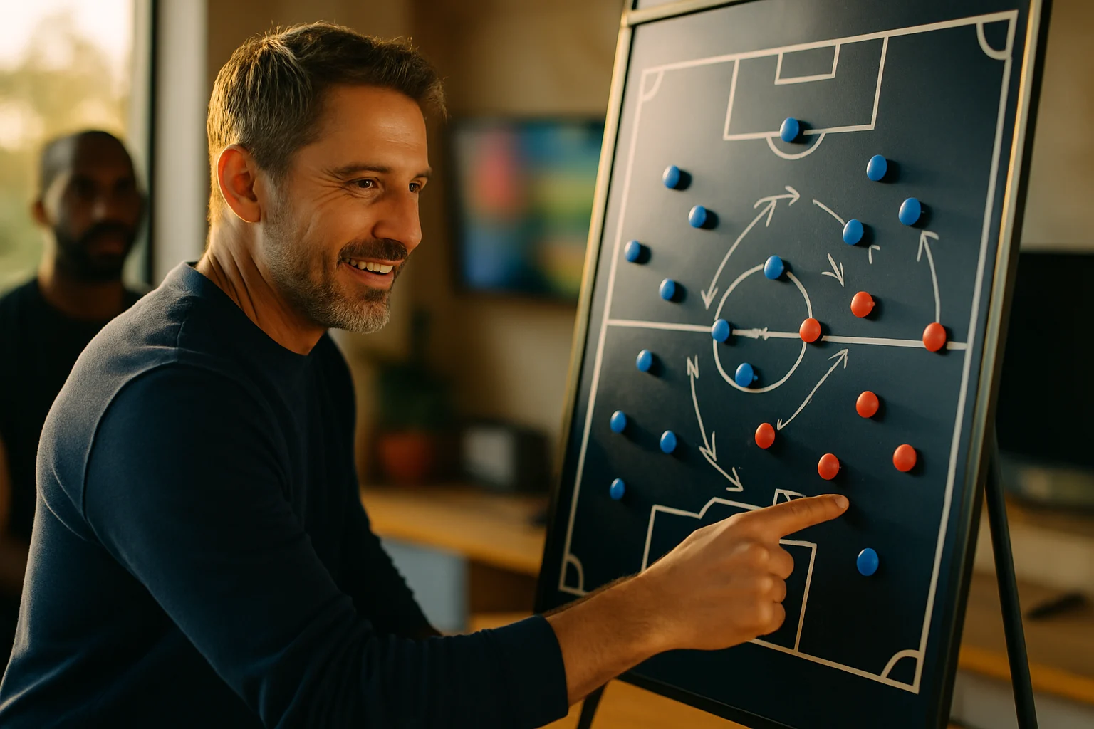 Tactical analysis board showing Inter vs Roma formations and key player positions