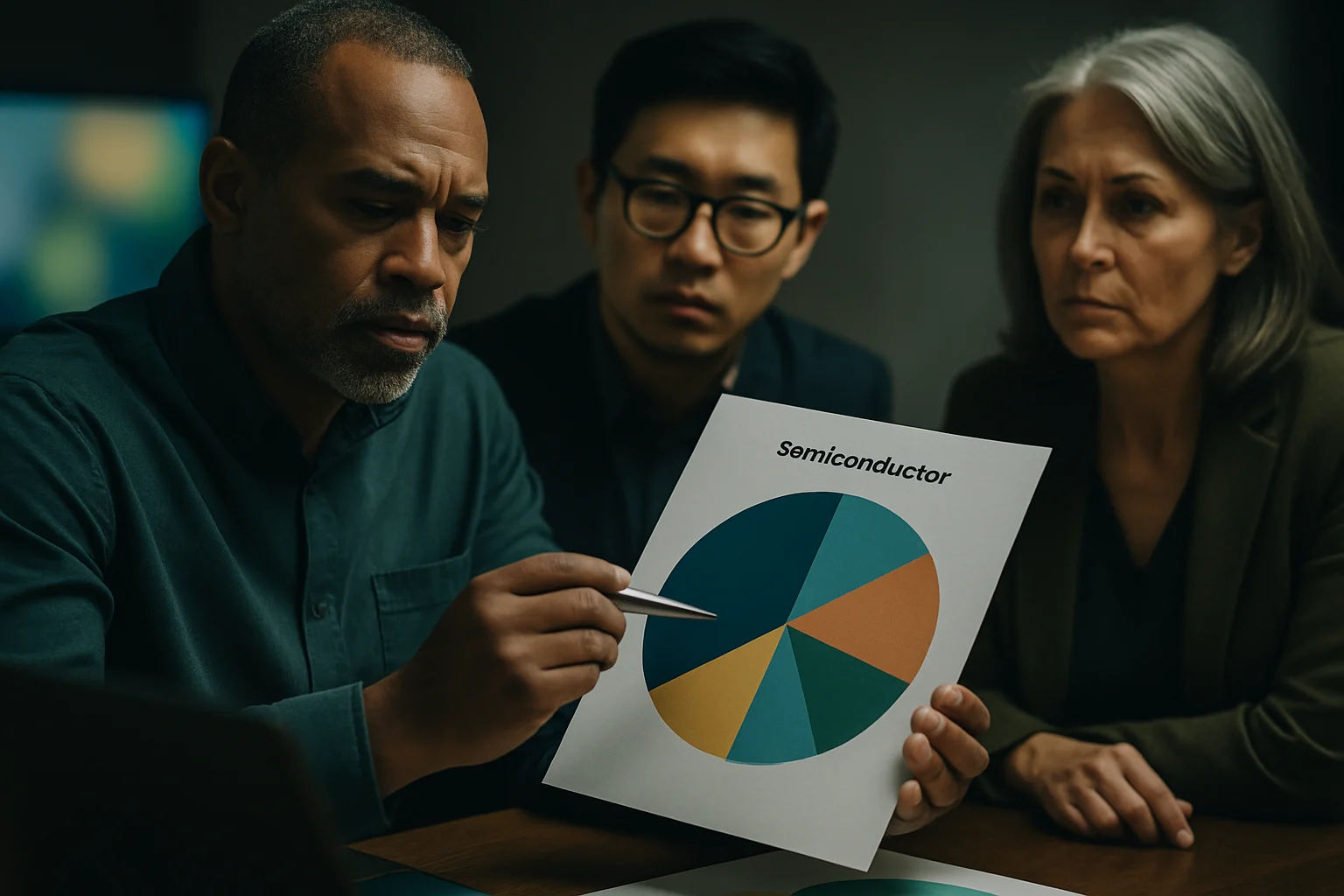 全球晶圓代工市場占有率圖表,顯示台積電、聯電、格芯、中芯國際的市佔率比較