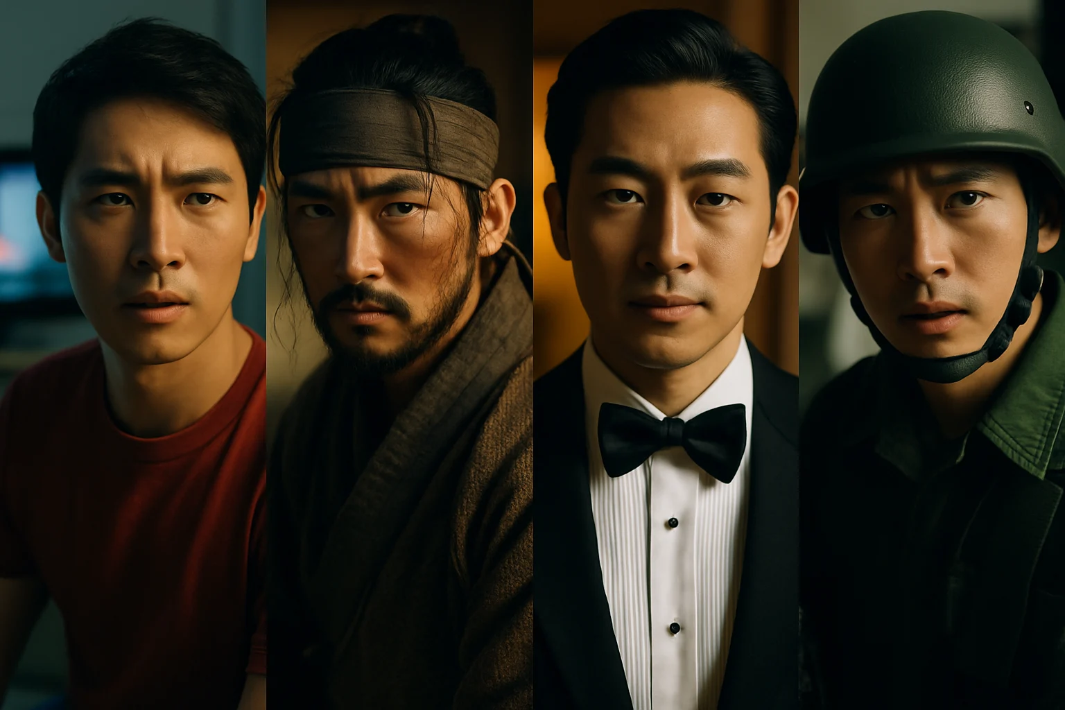 吳磊在不同類型影視作品中的經典角色造型對比圖